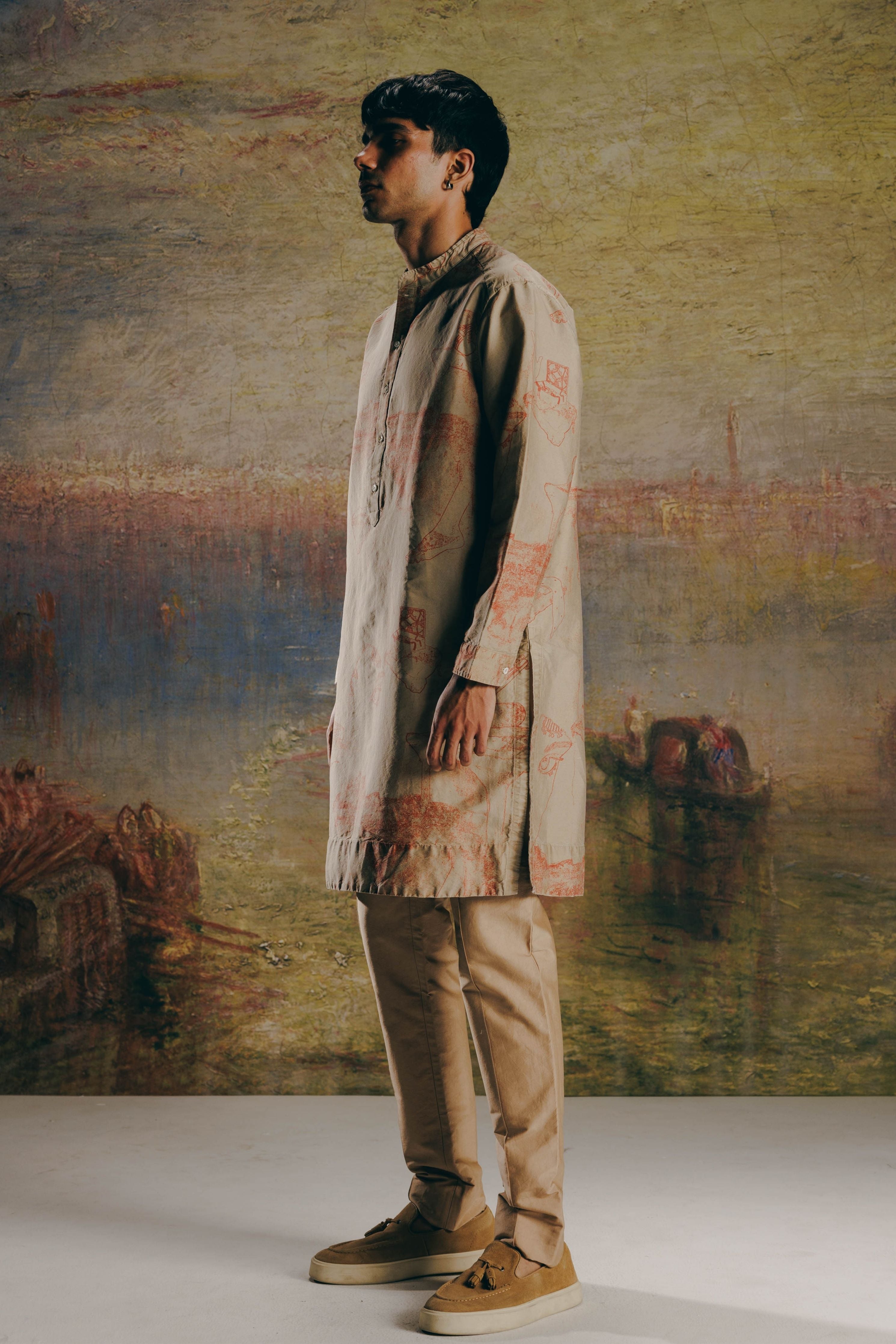Surrealist Outline Kurta Set