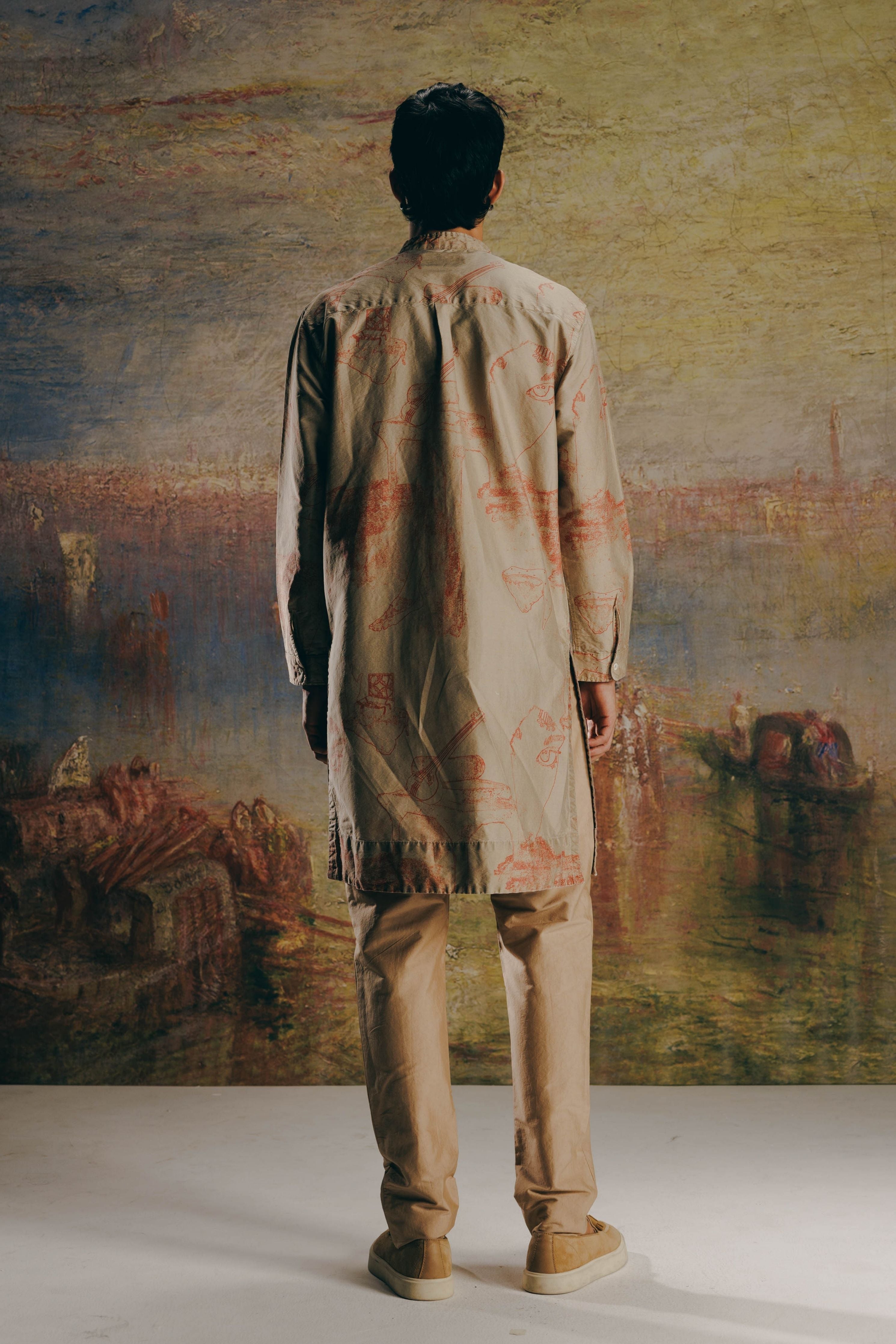 Surrealist Outline Kurta Set