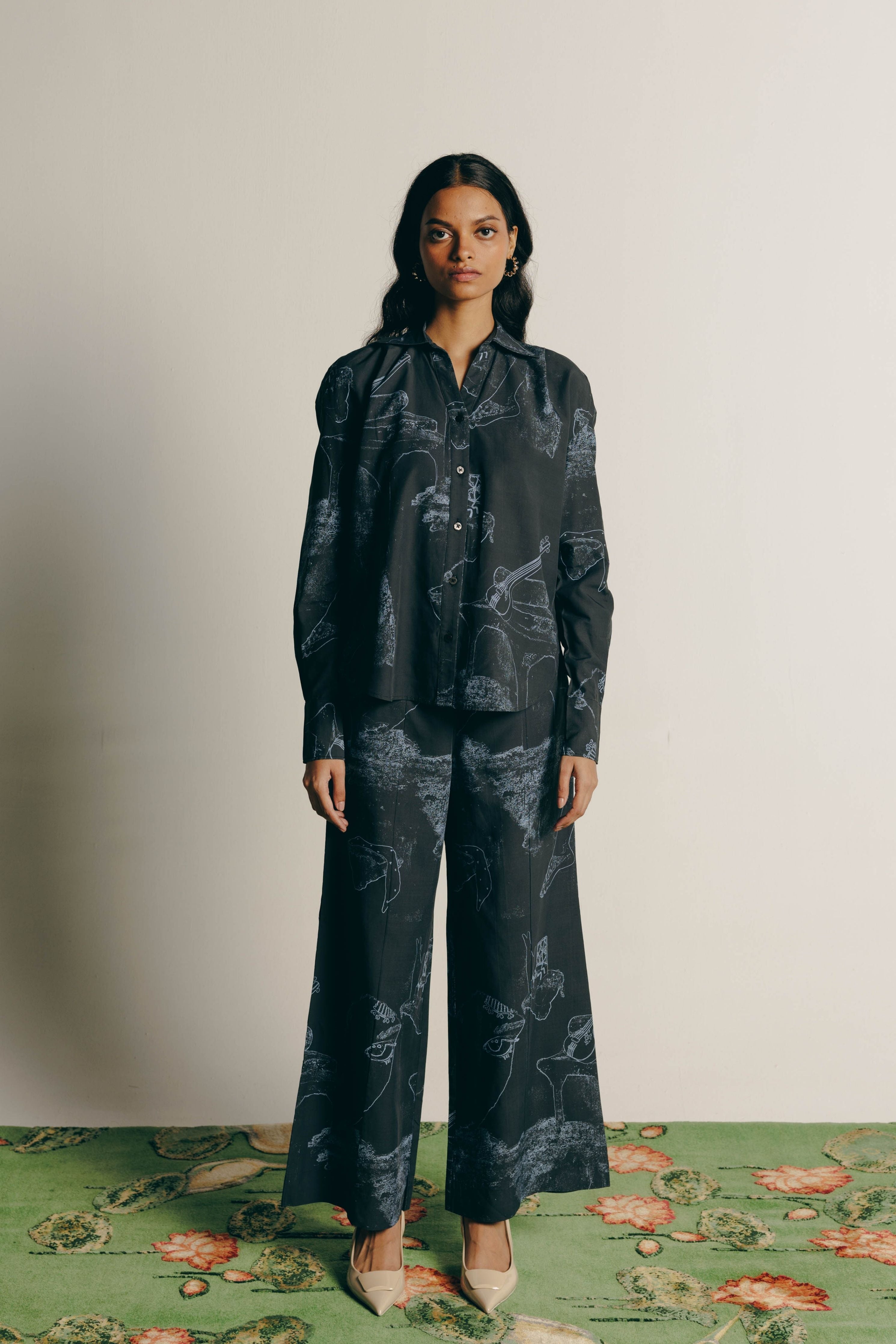Surrealist Outline Shirt & Pant Coord