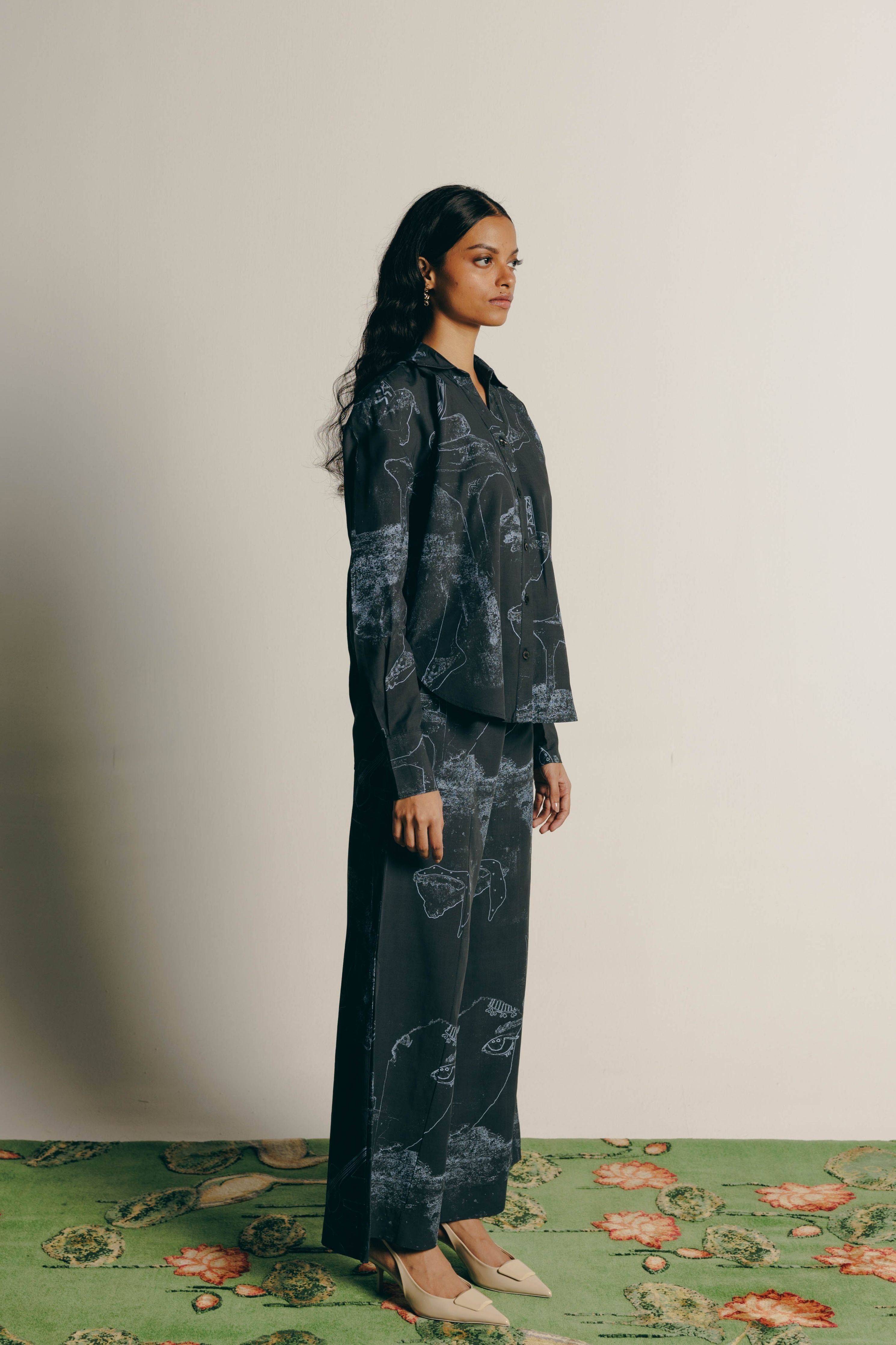 Surrealist Outline Shirt & Pant Coord