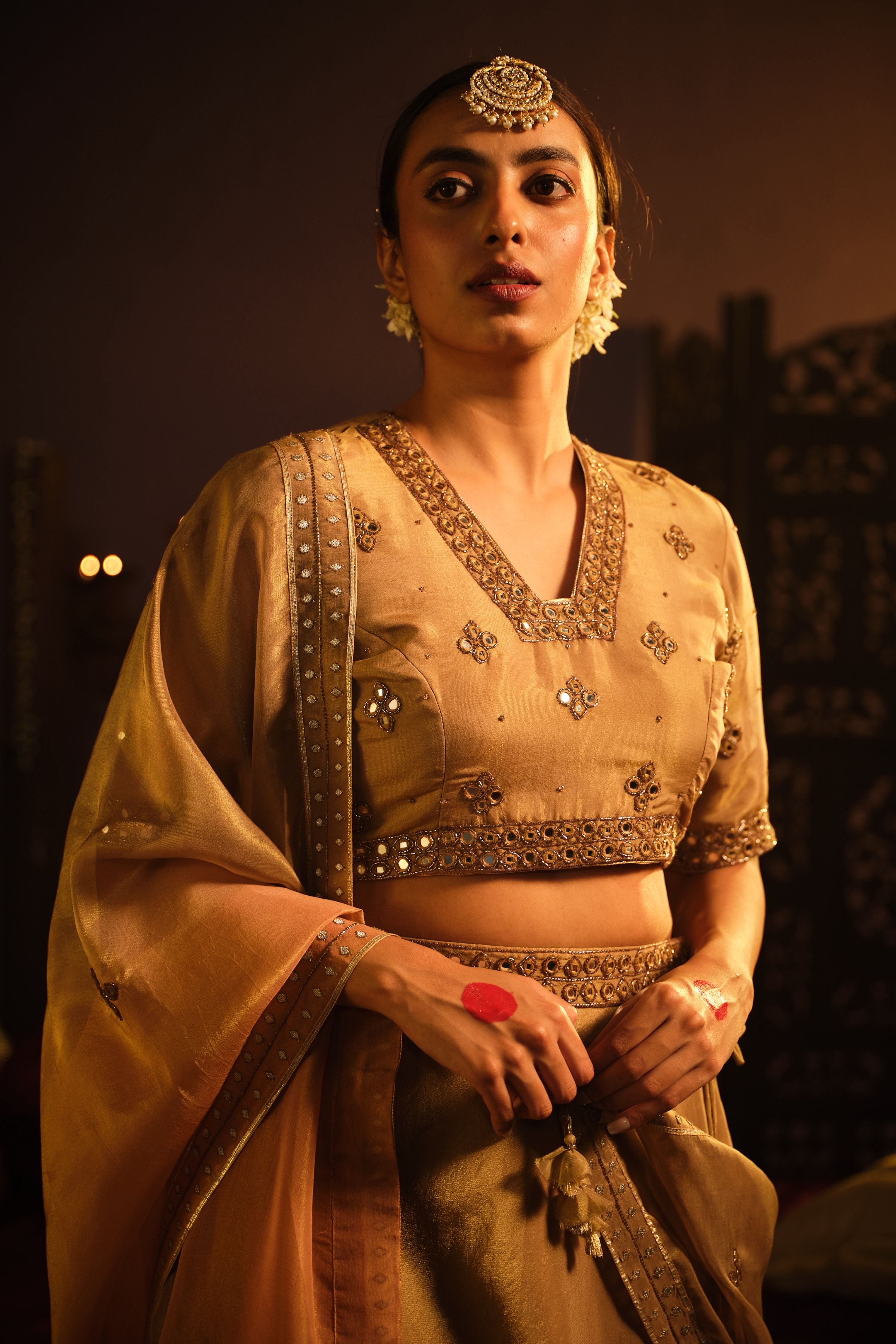 Brown Lehanga Set