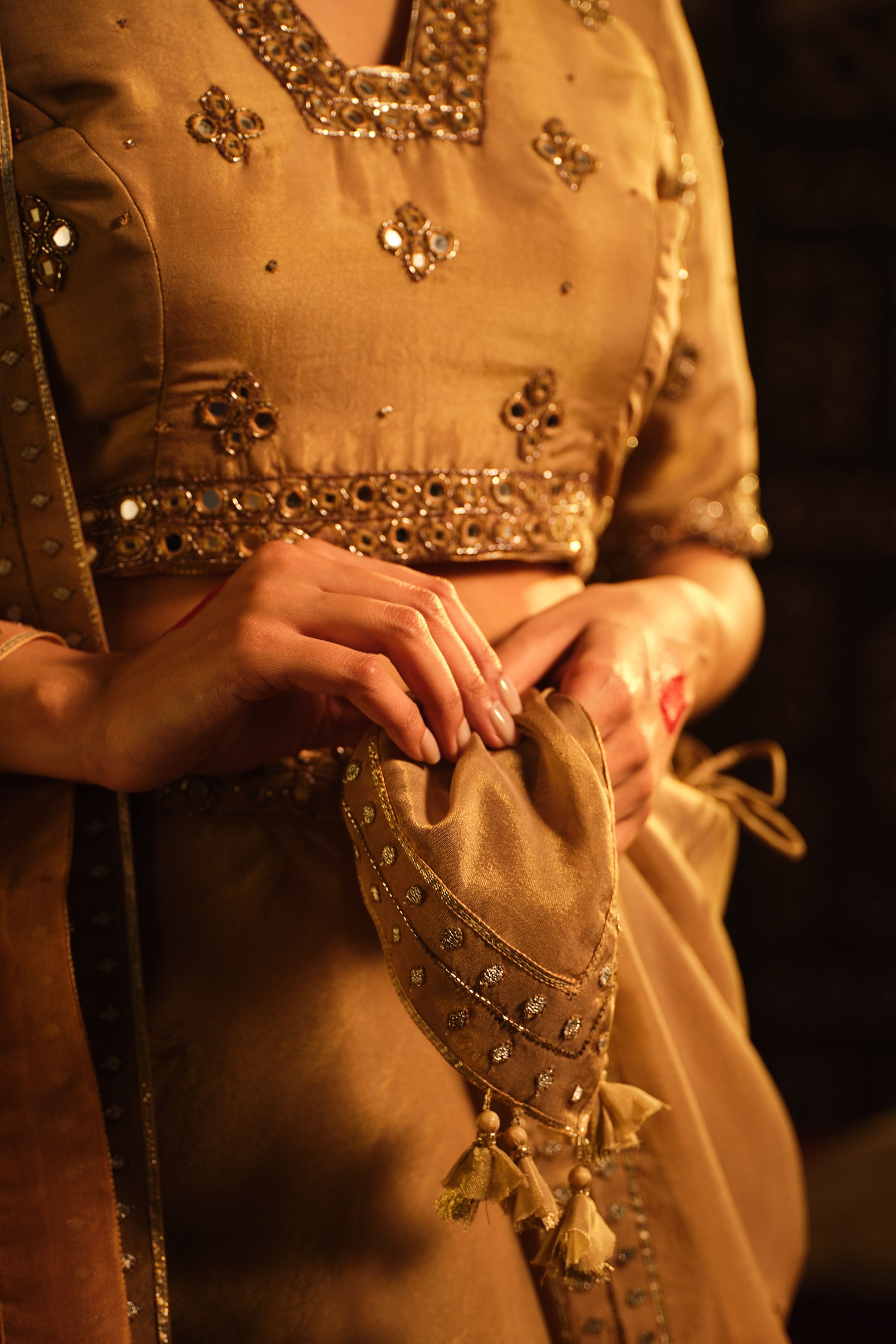 Brown Lehanga Set