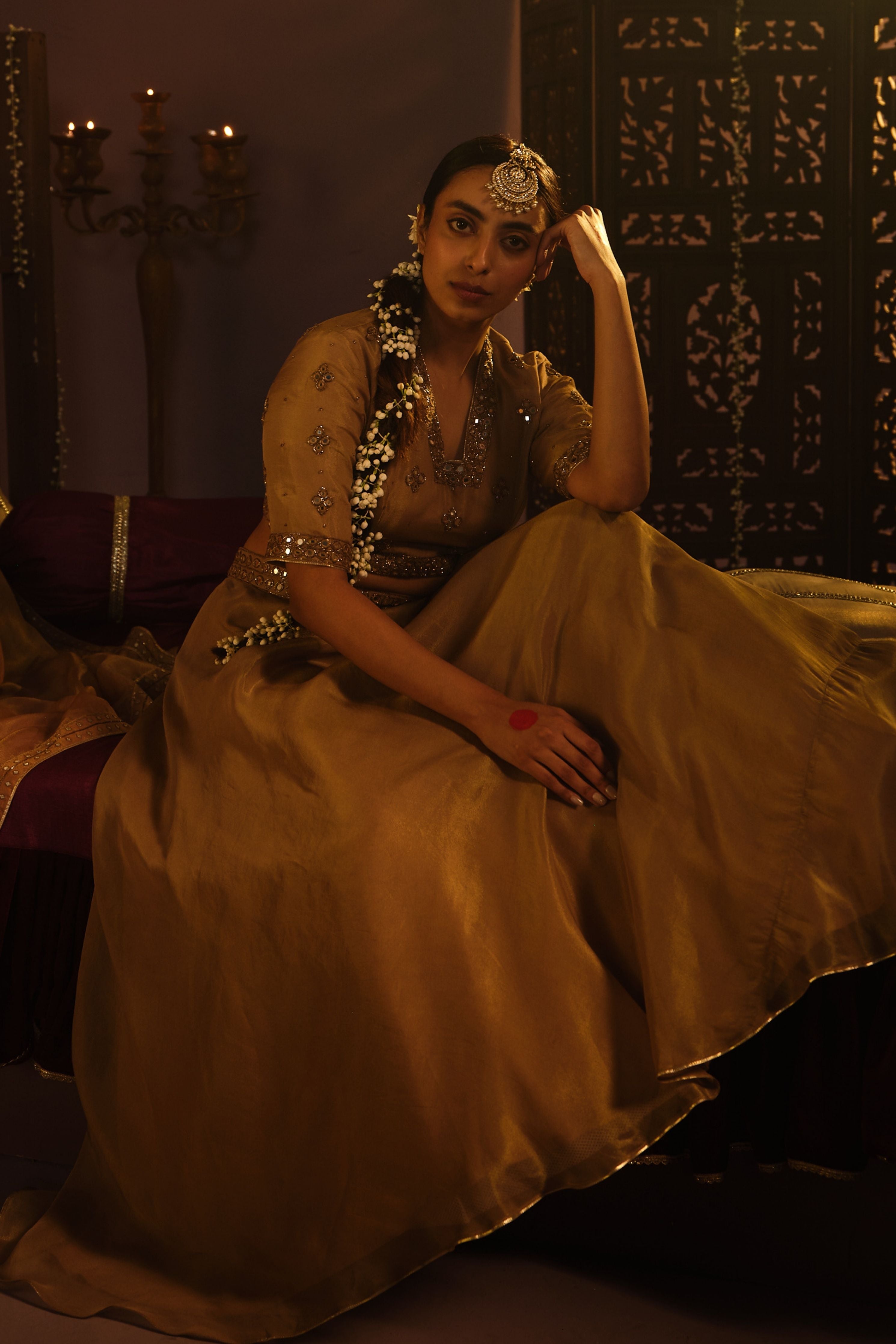 Brown Lehanga Set