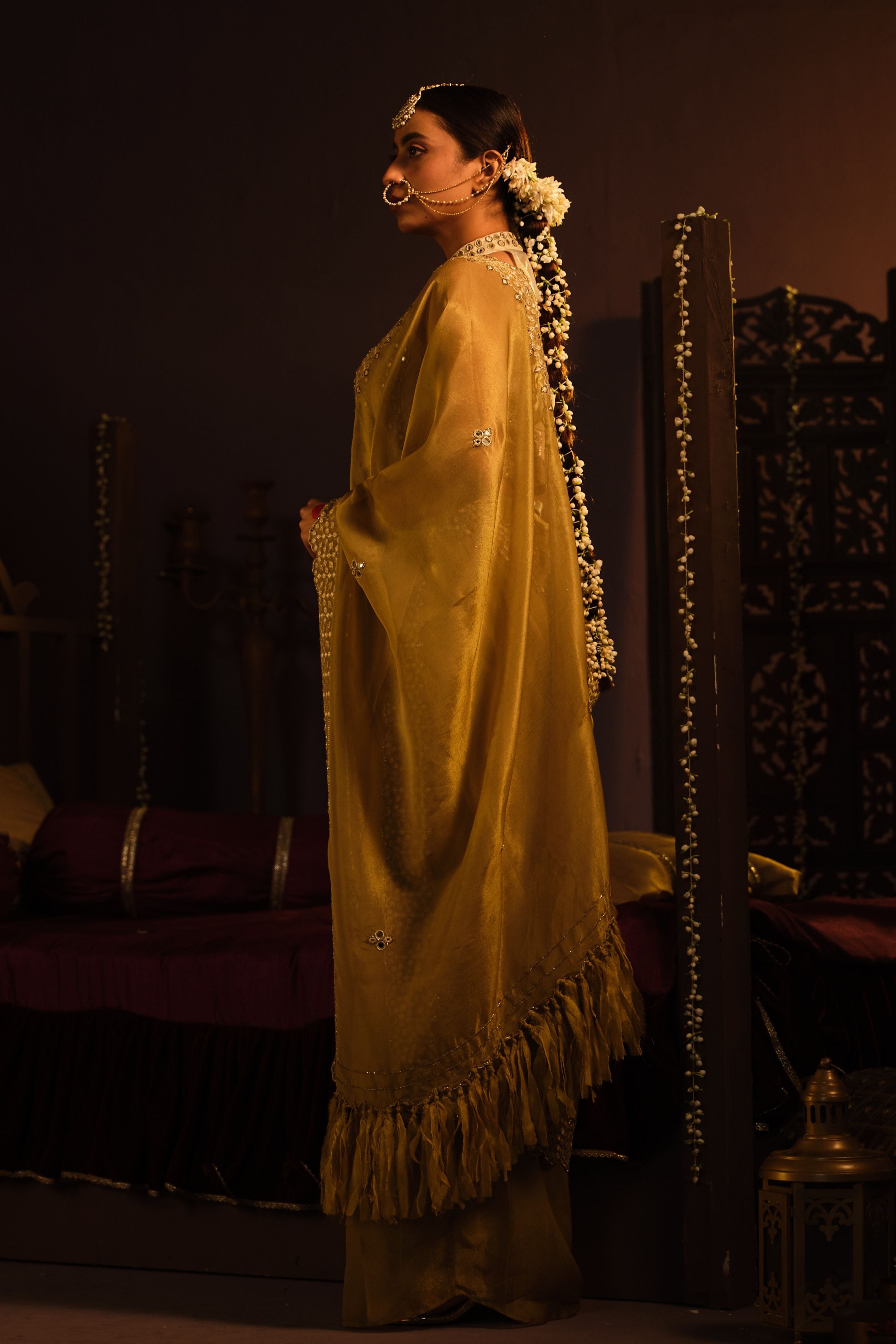 Cream Drape Saree