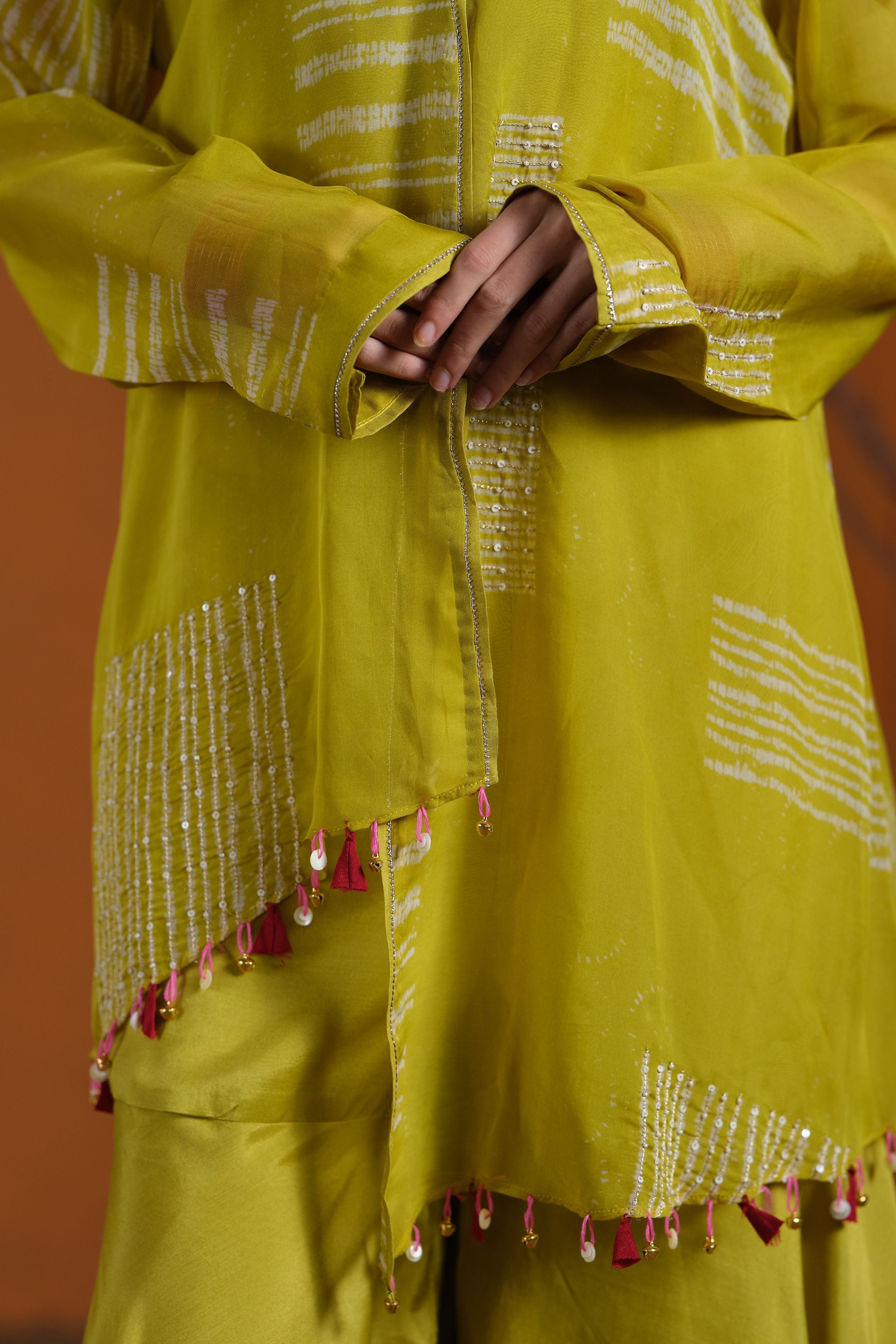 Lime Green Sharara Set