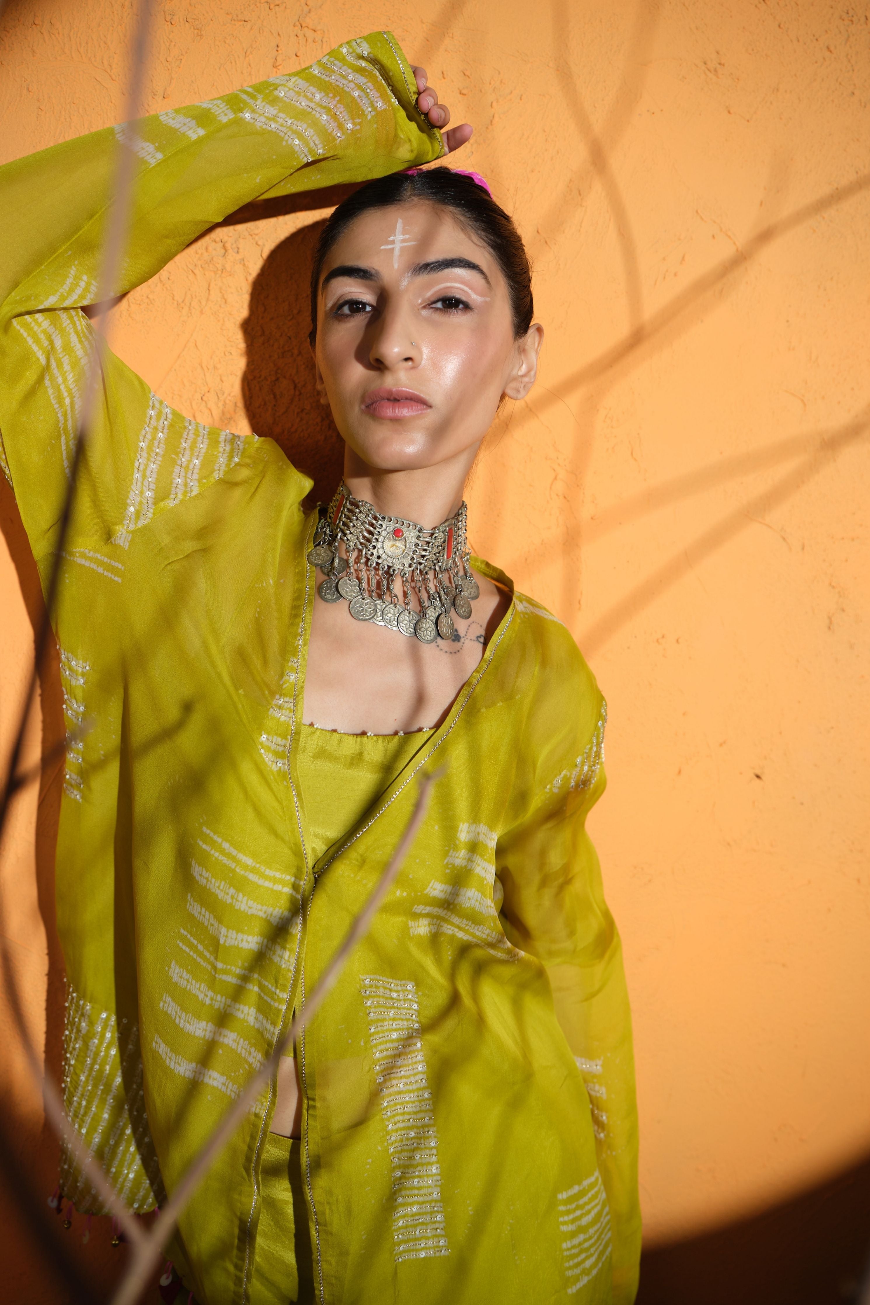 Lime Green Sharara Set