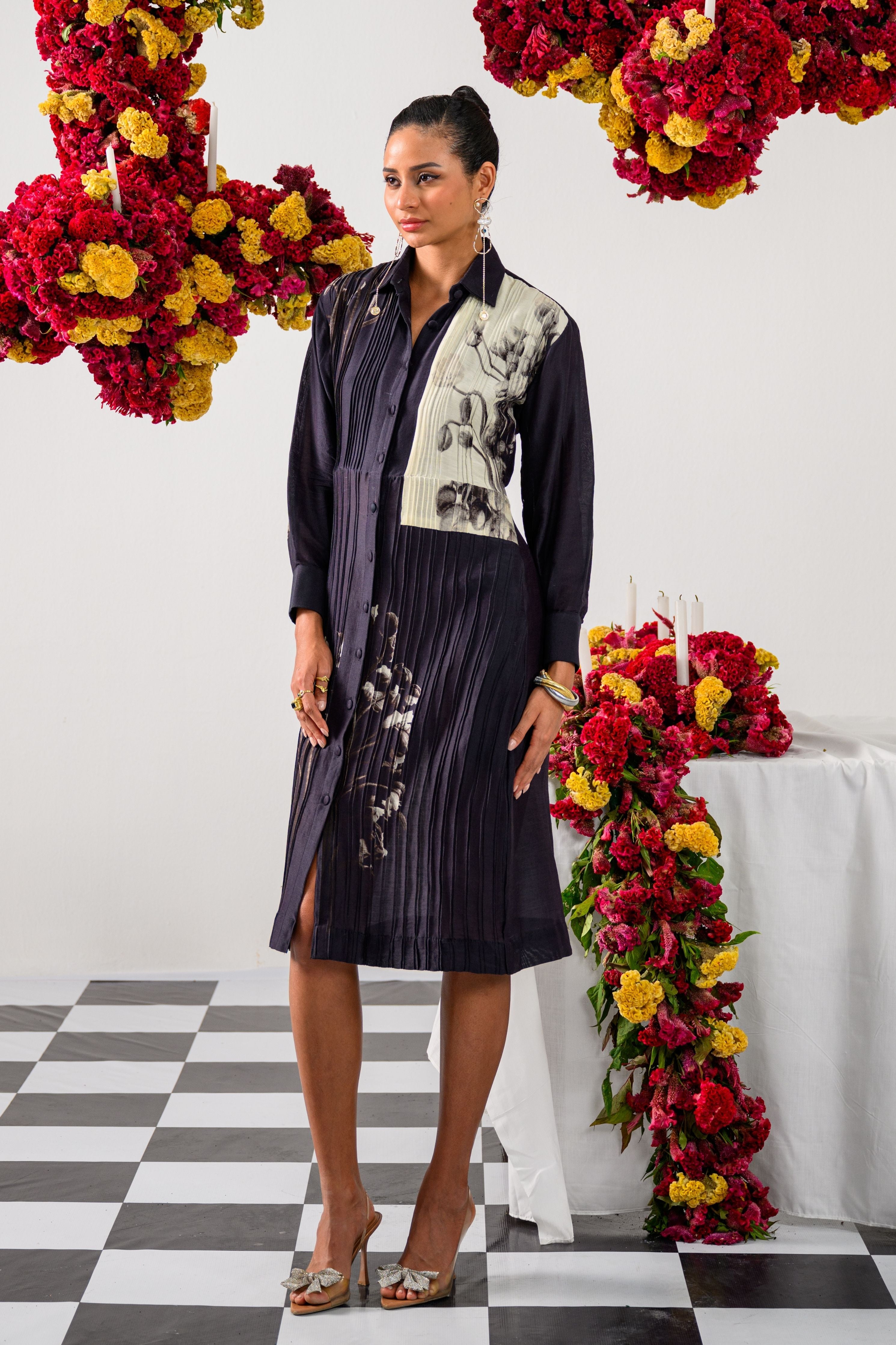 Antique Bloom Shirt Dress
