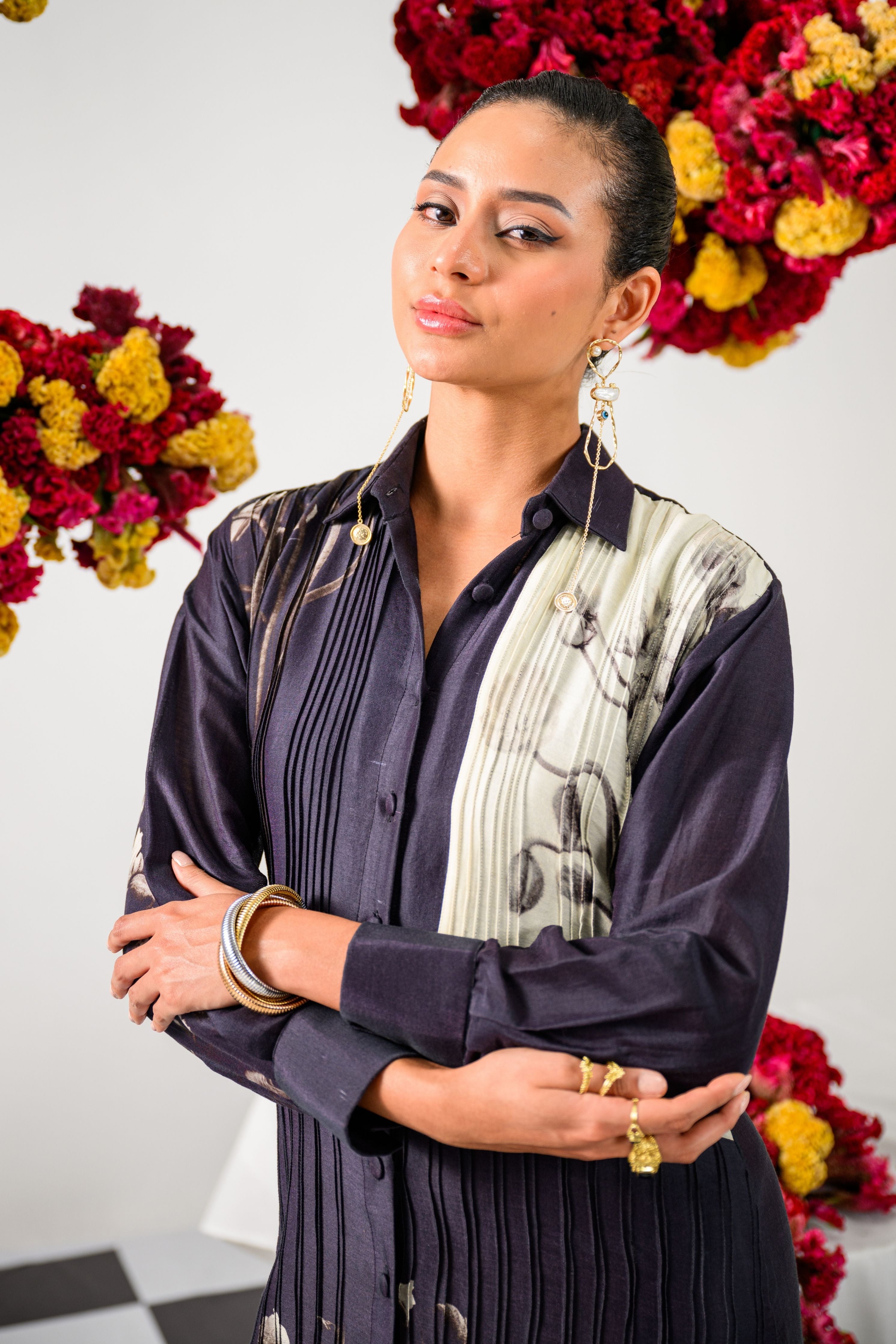 Antique Bloom Shirt Dress