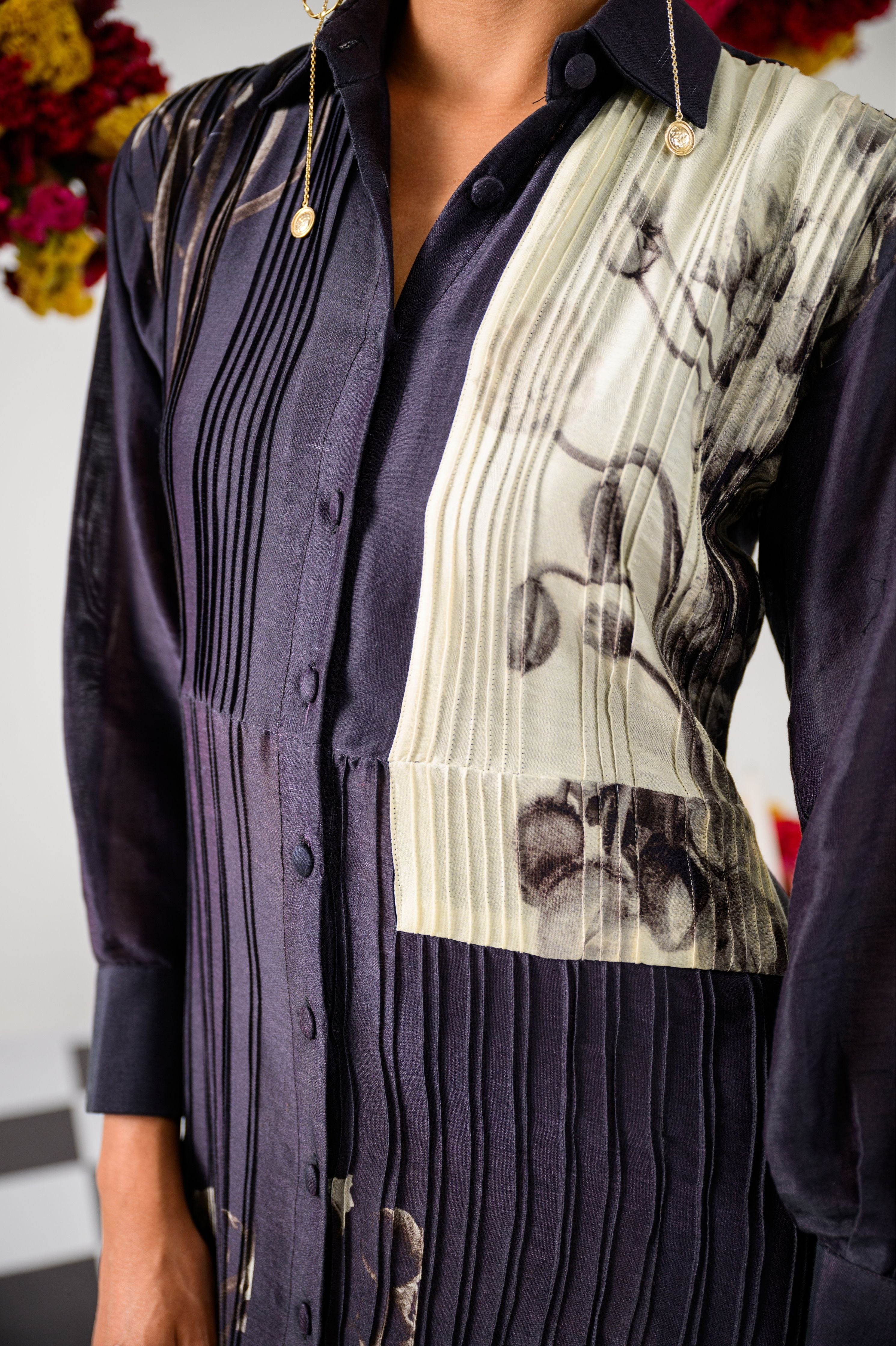 Antique Bloom Shirt Dress