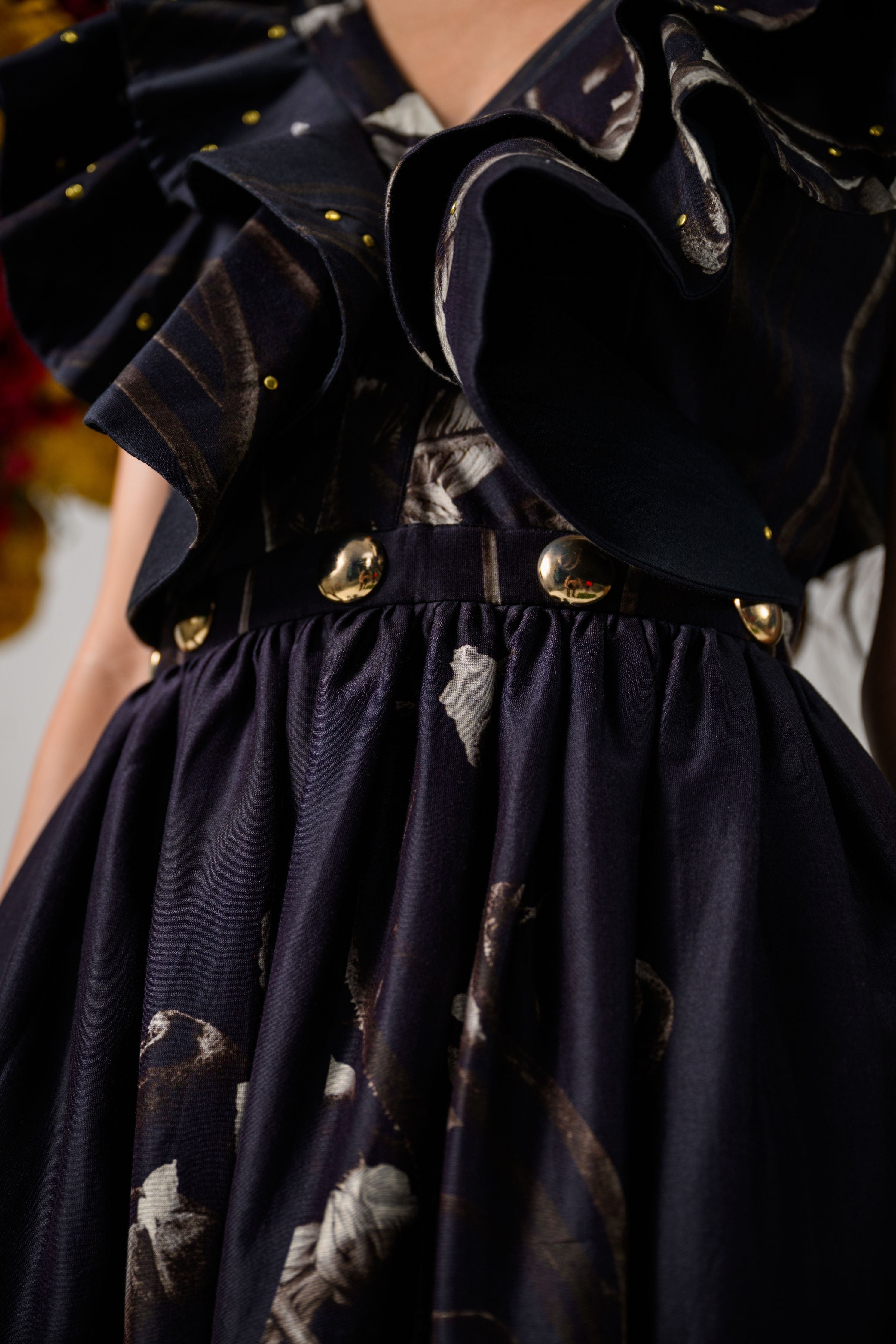Victorian Petals Ruffle Dress