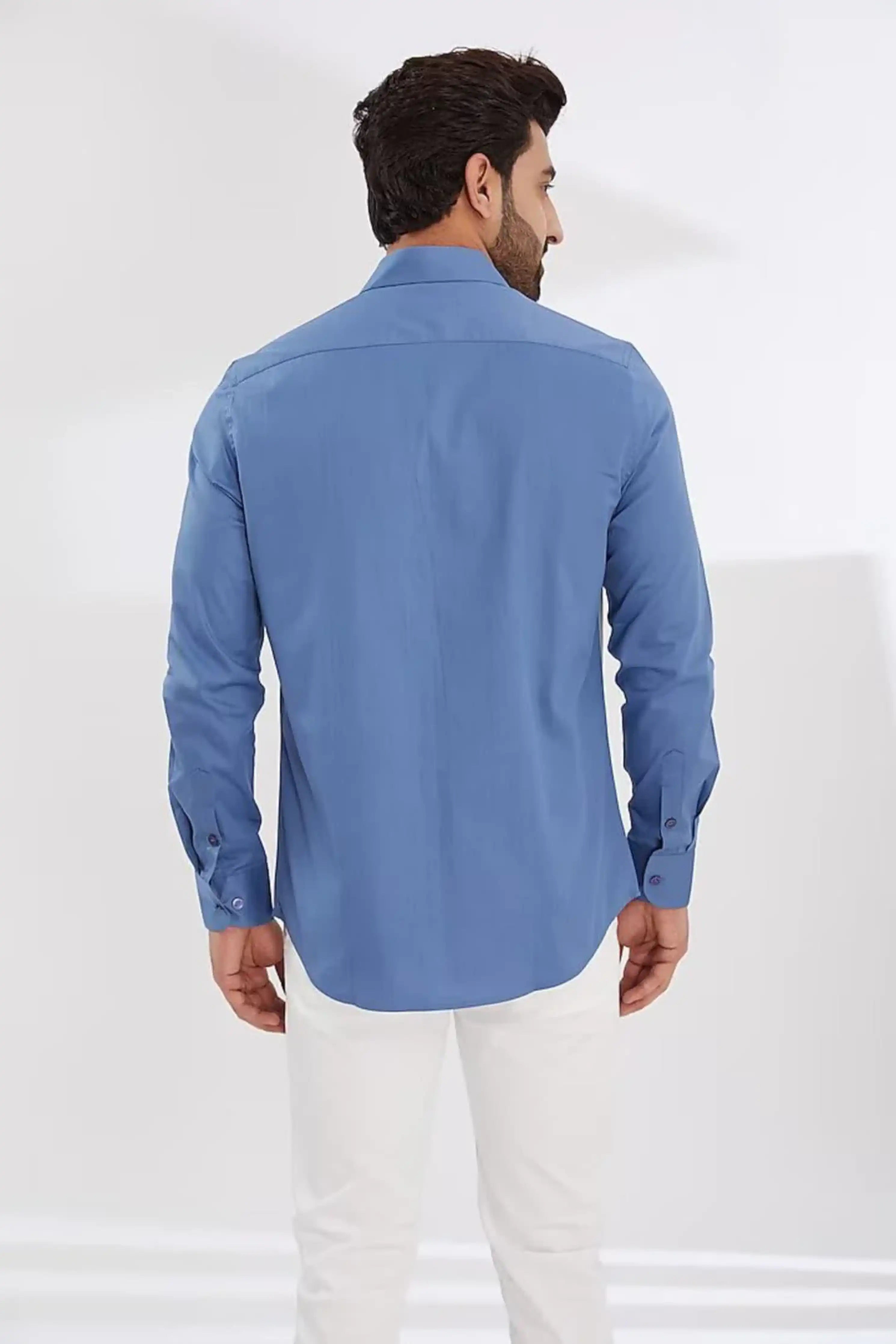 Colourblock  Blue Shirt