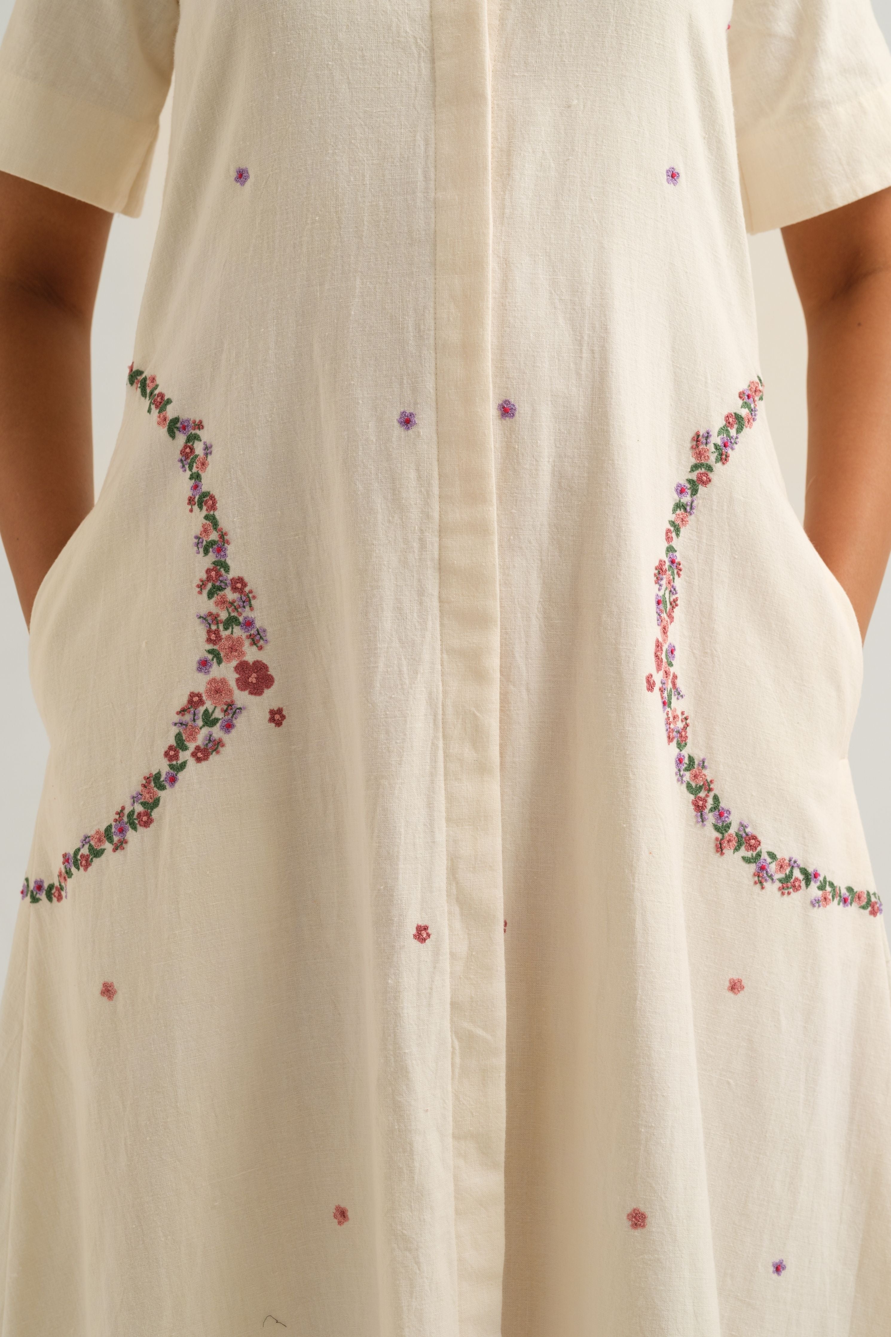 Circle Embroidered Dress