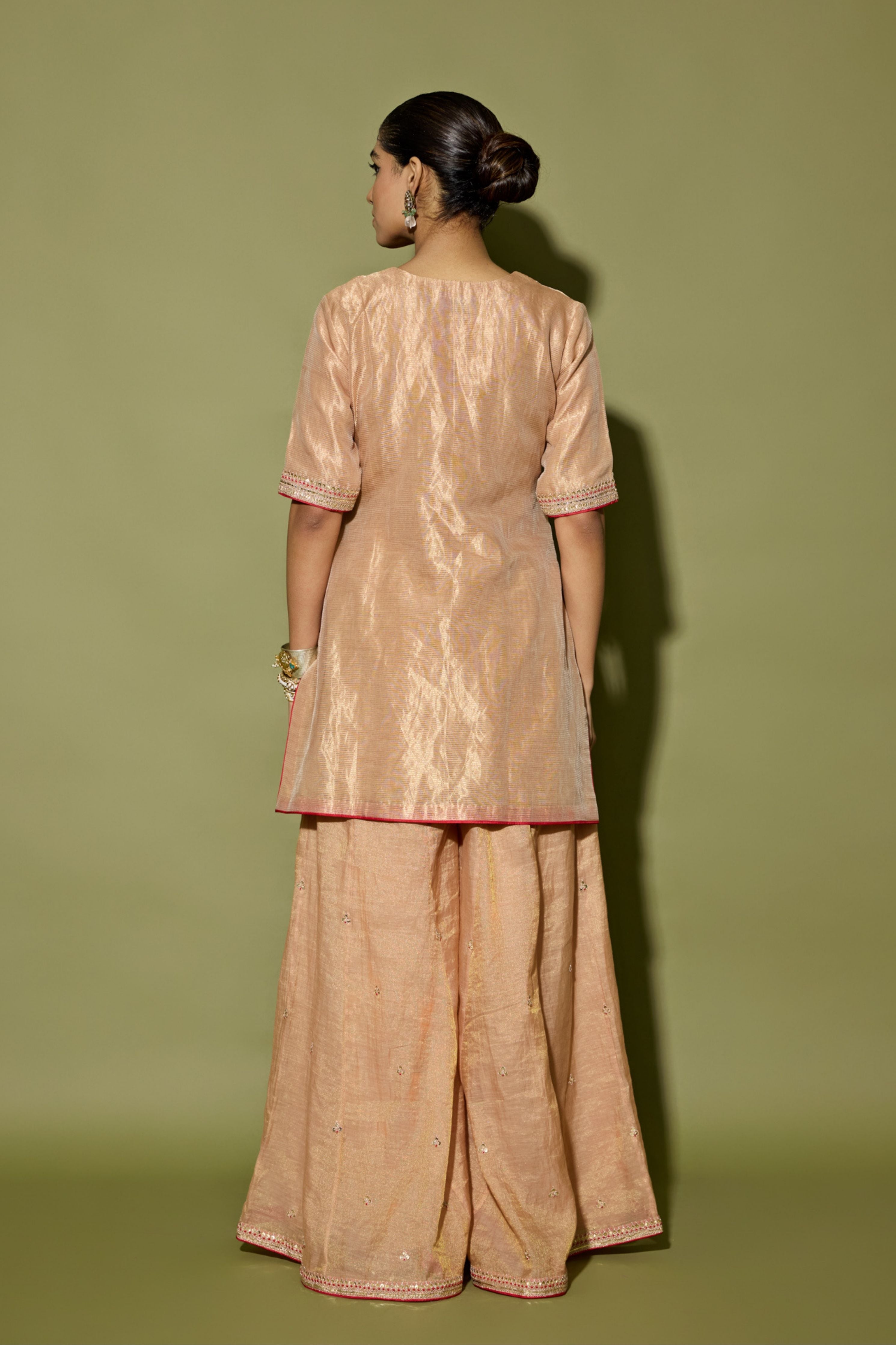 Rose Gold Short Kurta Set
