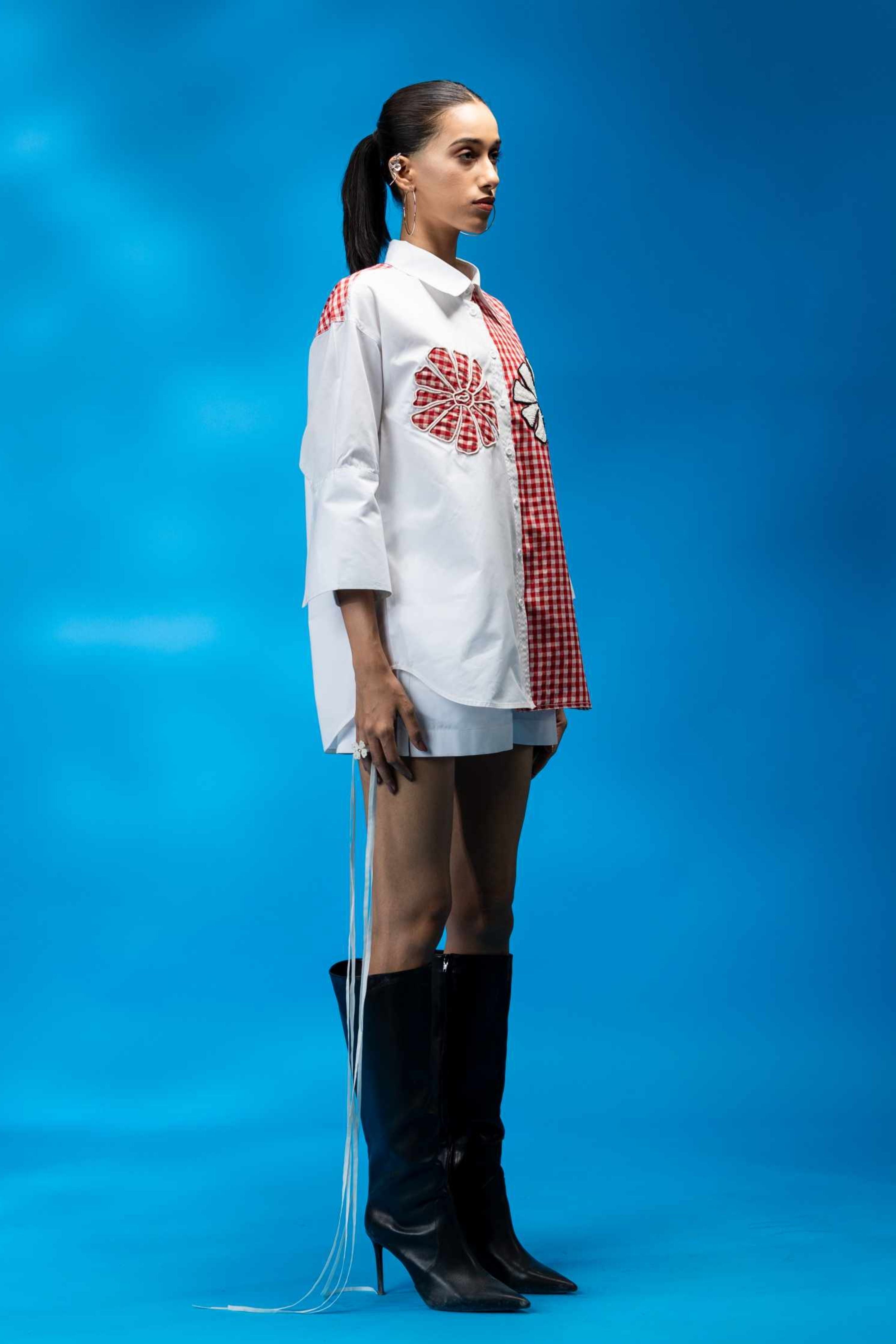 TUBEROSE Hand Embroidered Floral Shirt