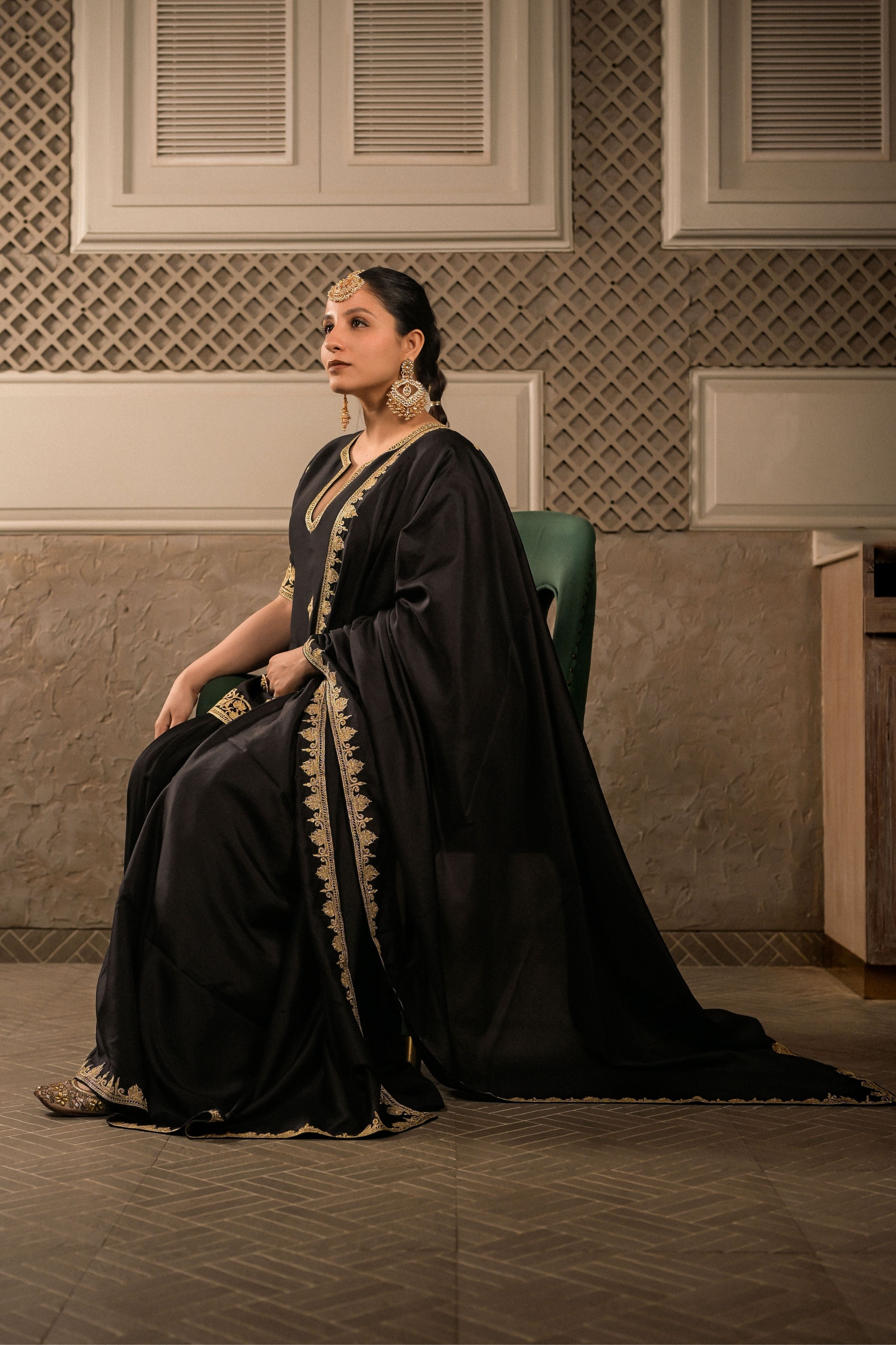 Aloka Black Sharara Set