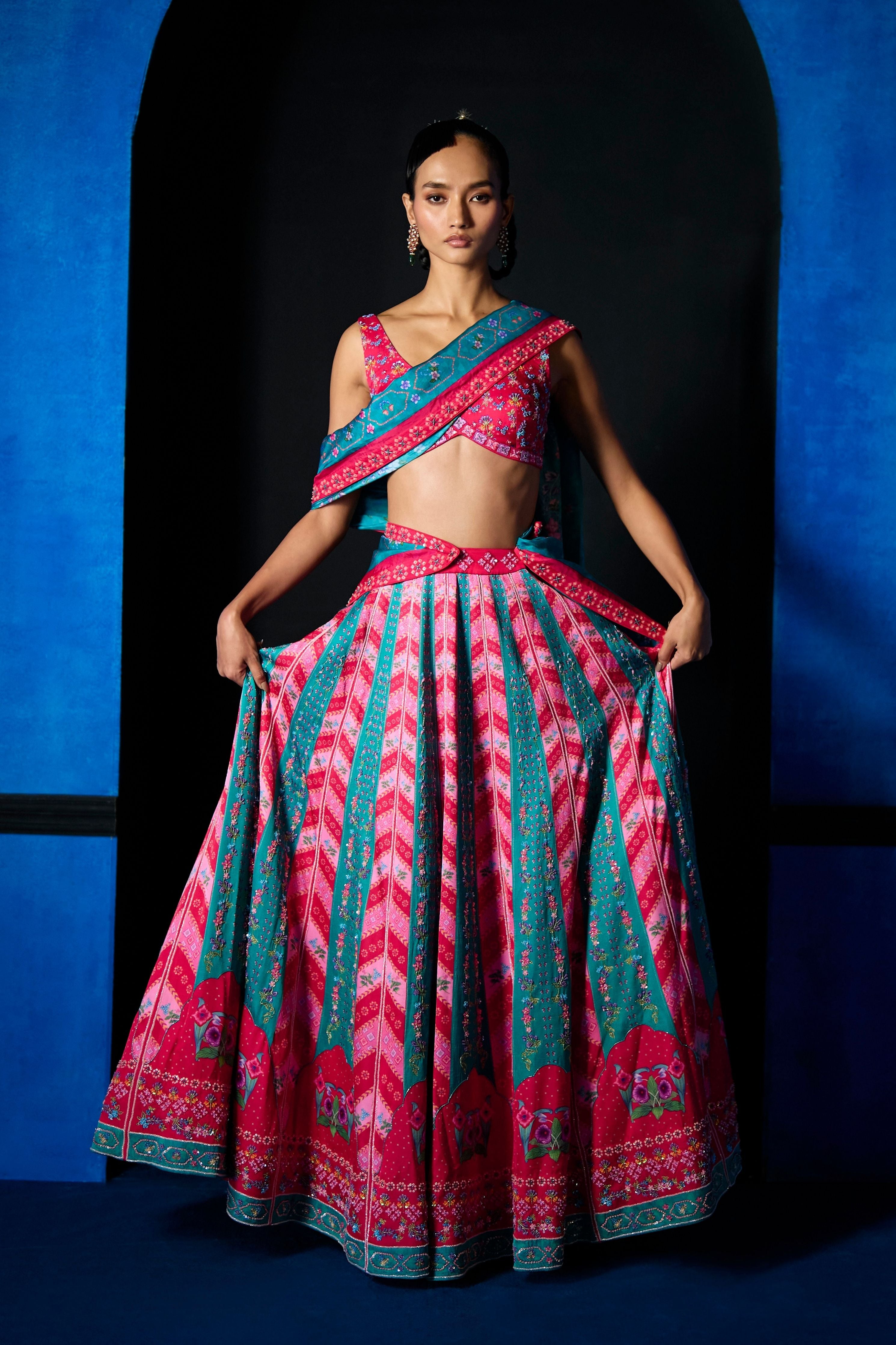 Dancing Palm Lehenga Set