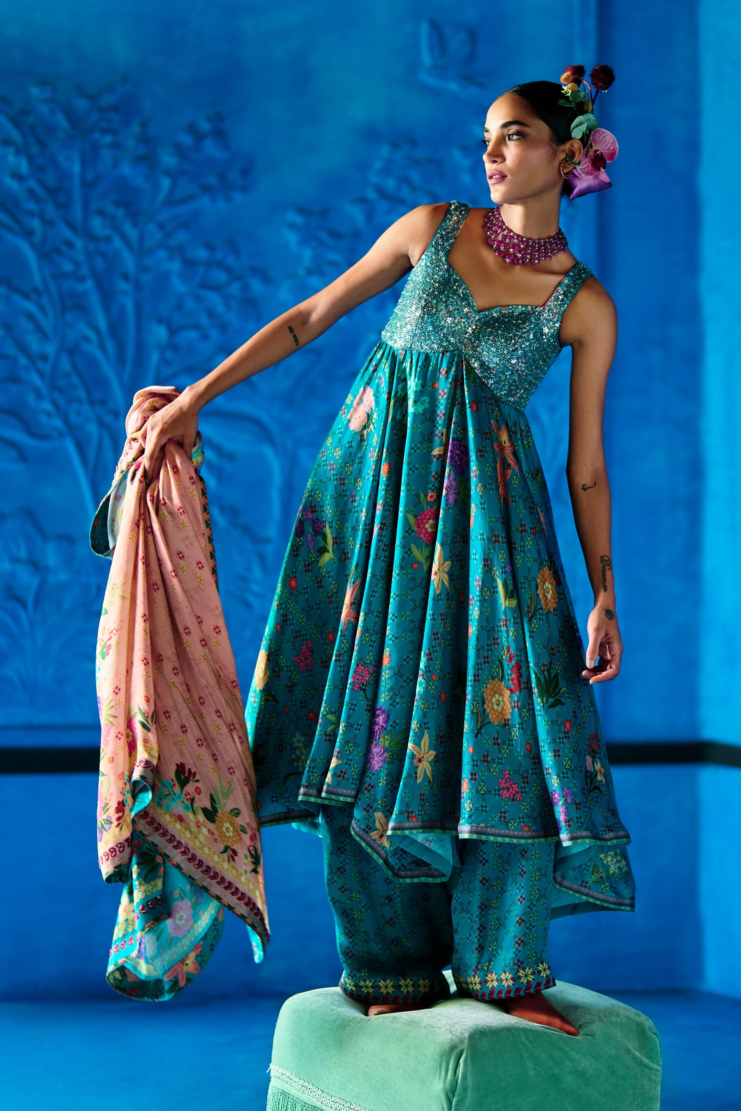 Minted Meadow Kurta Set