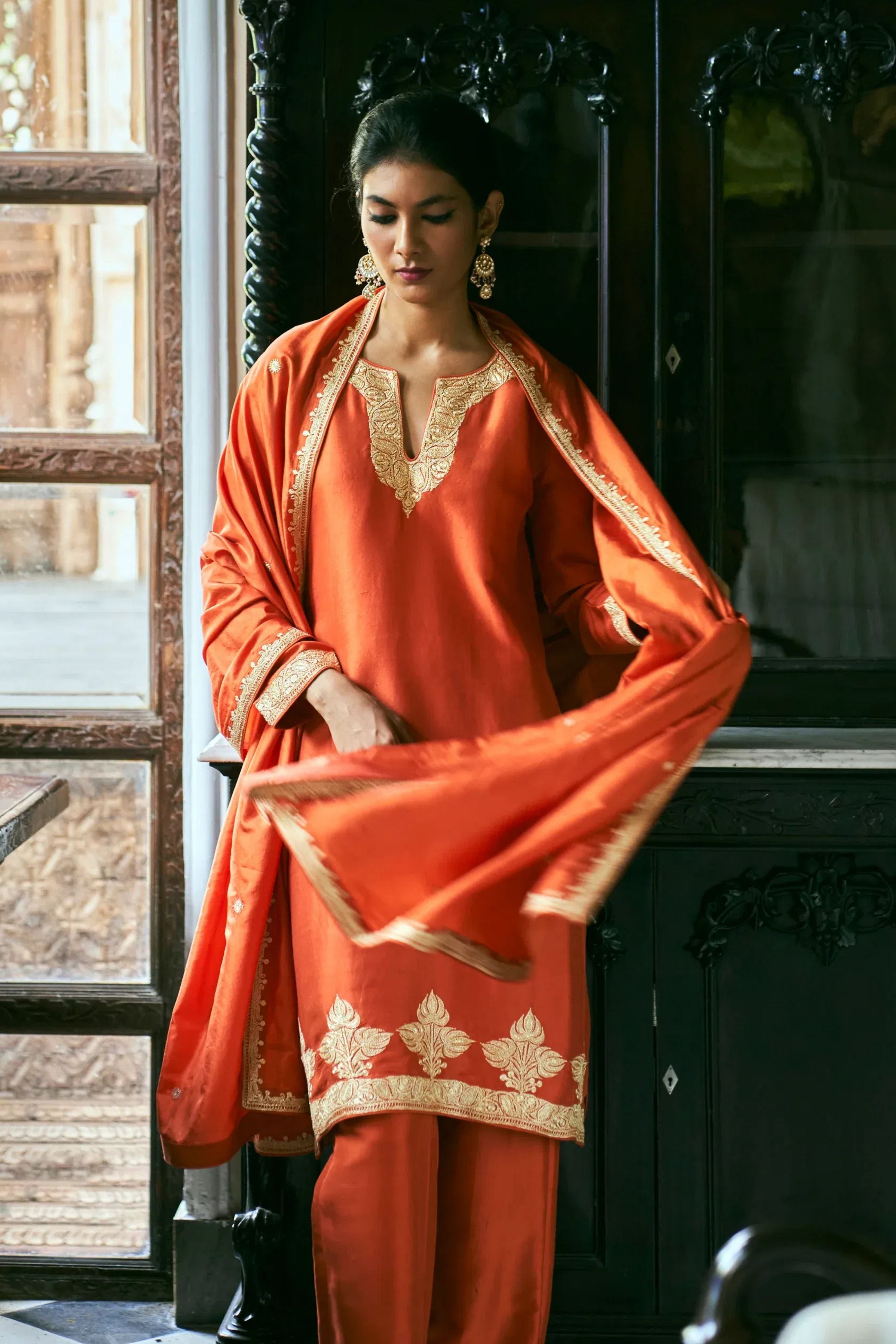 Nalika Orange Kurta set