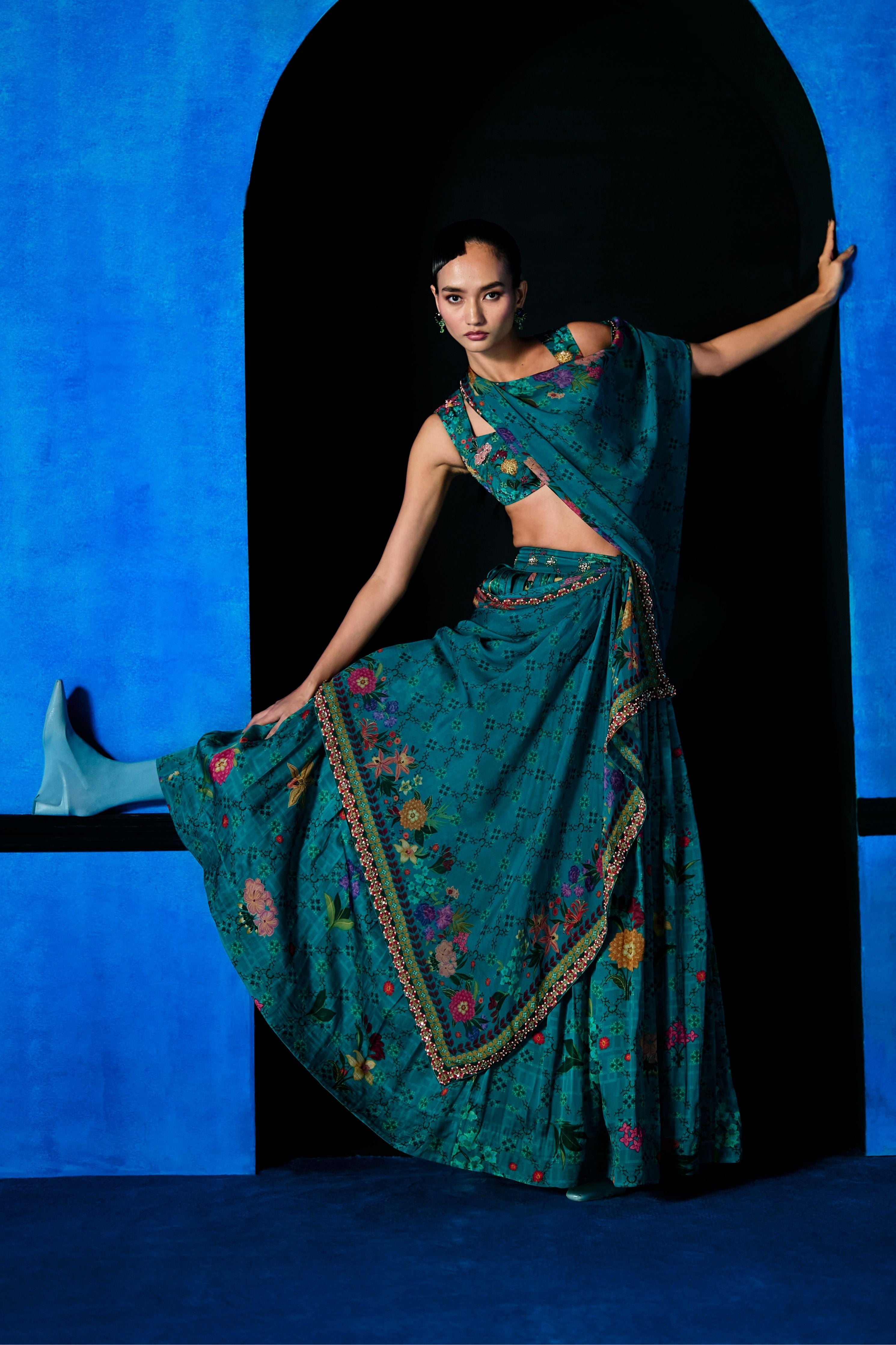 Teal Temptation Lehenga Set
