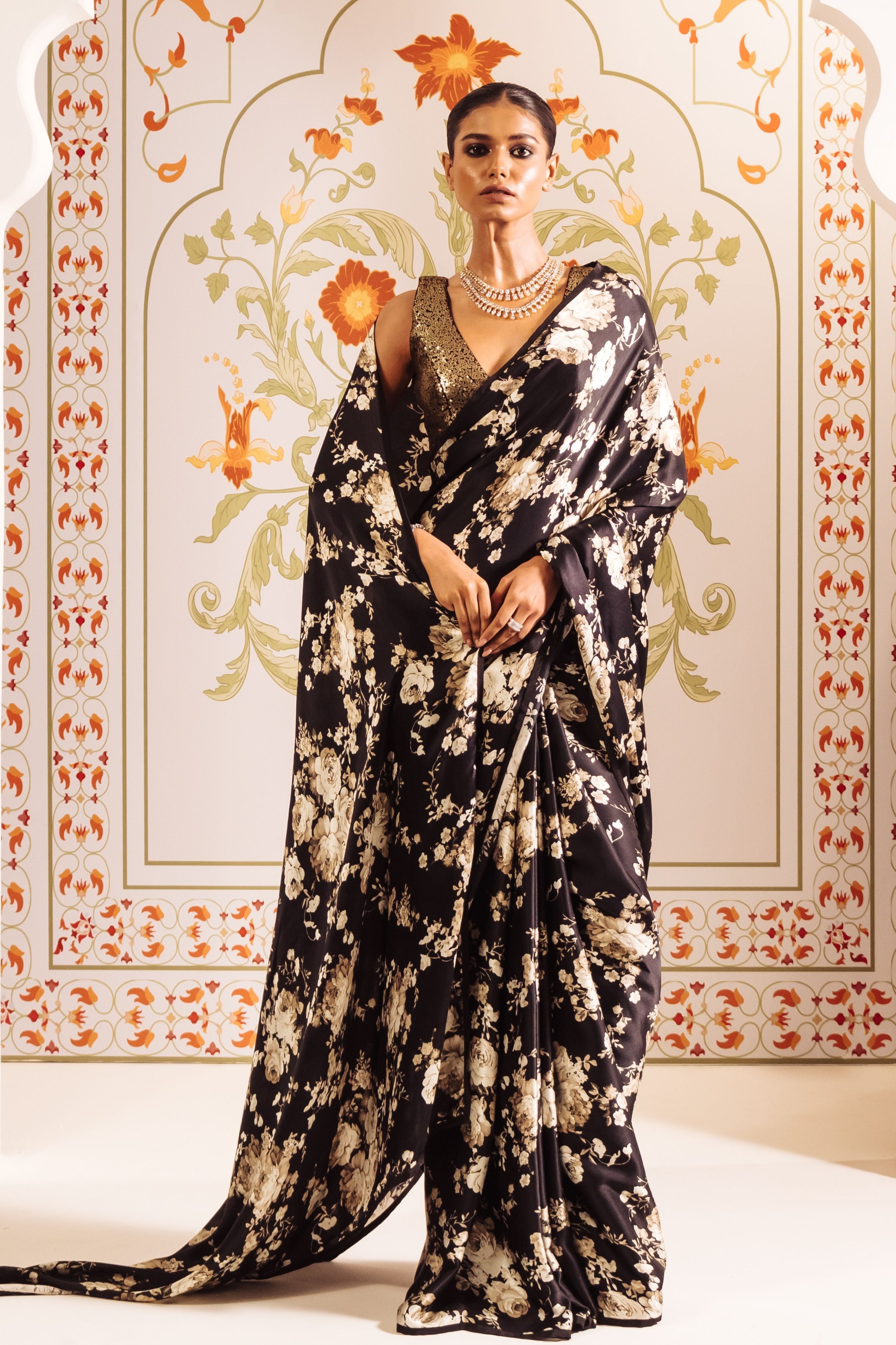 Tara Black Saree