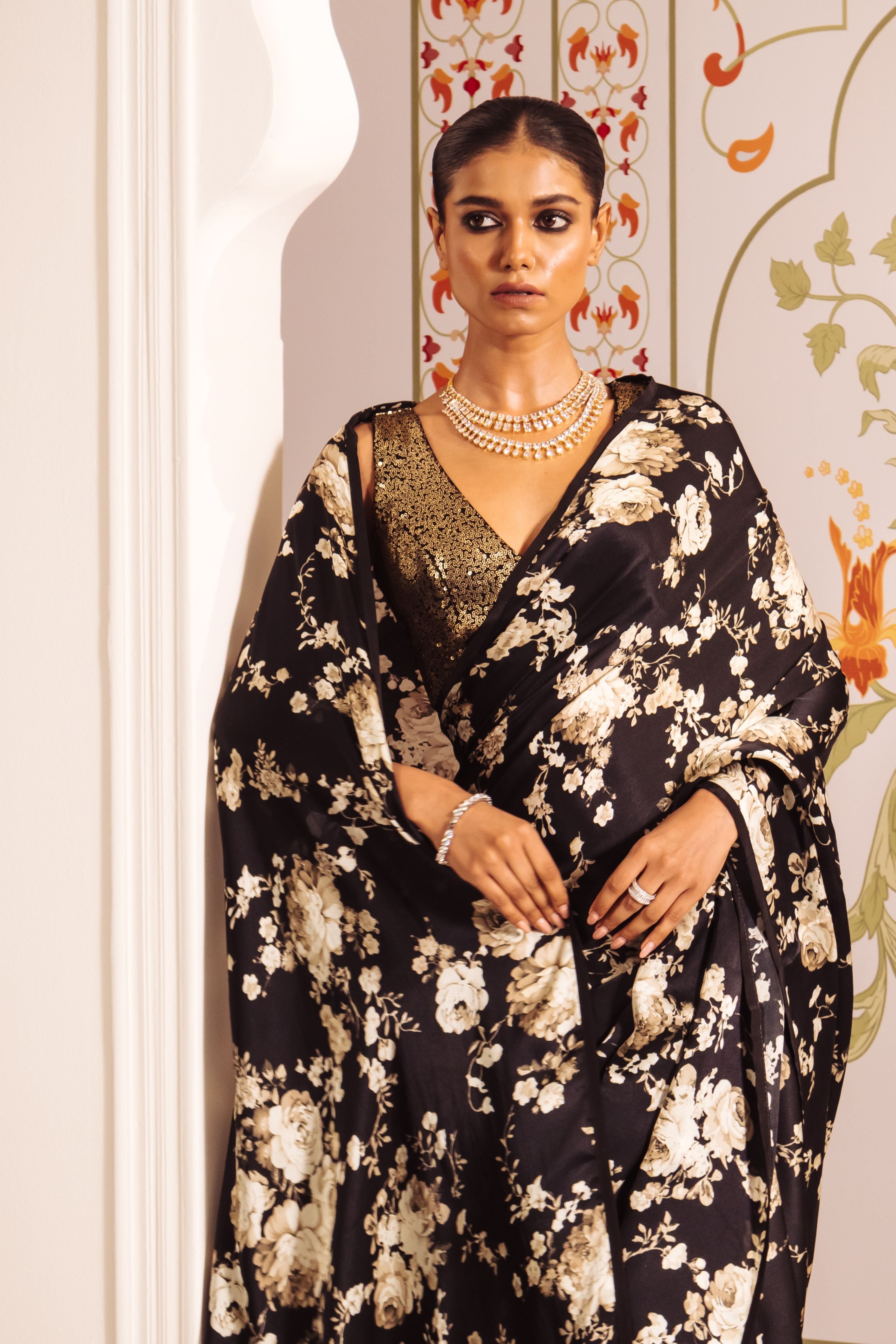 Tara Black Saree