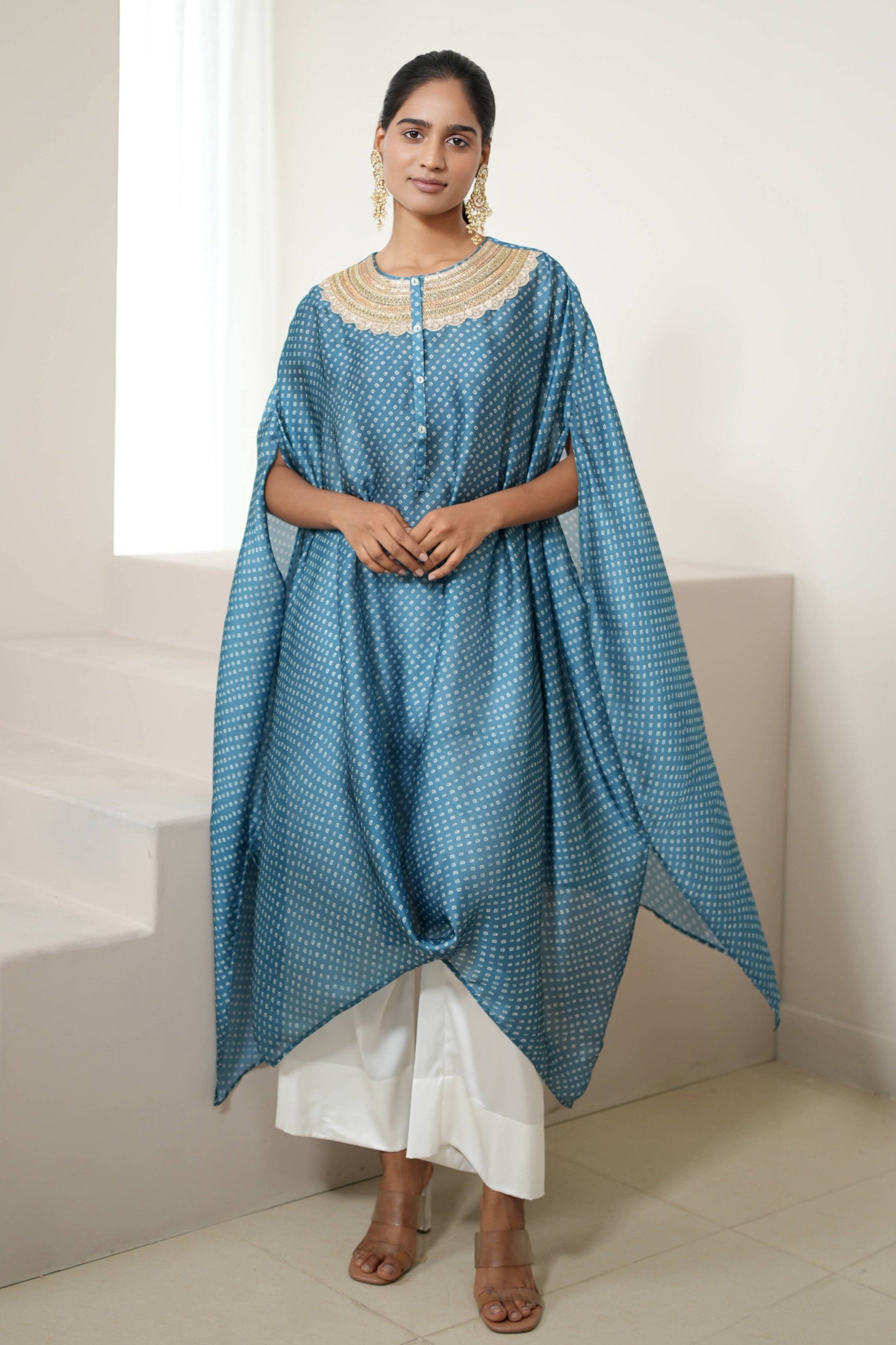 Teal Blue Kaftan