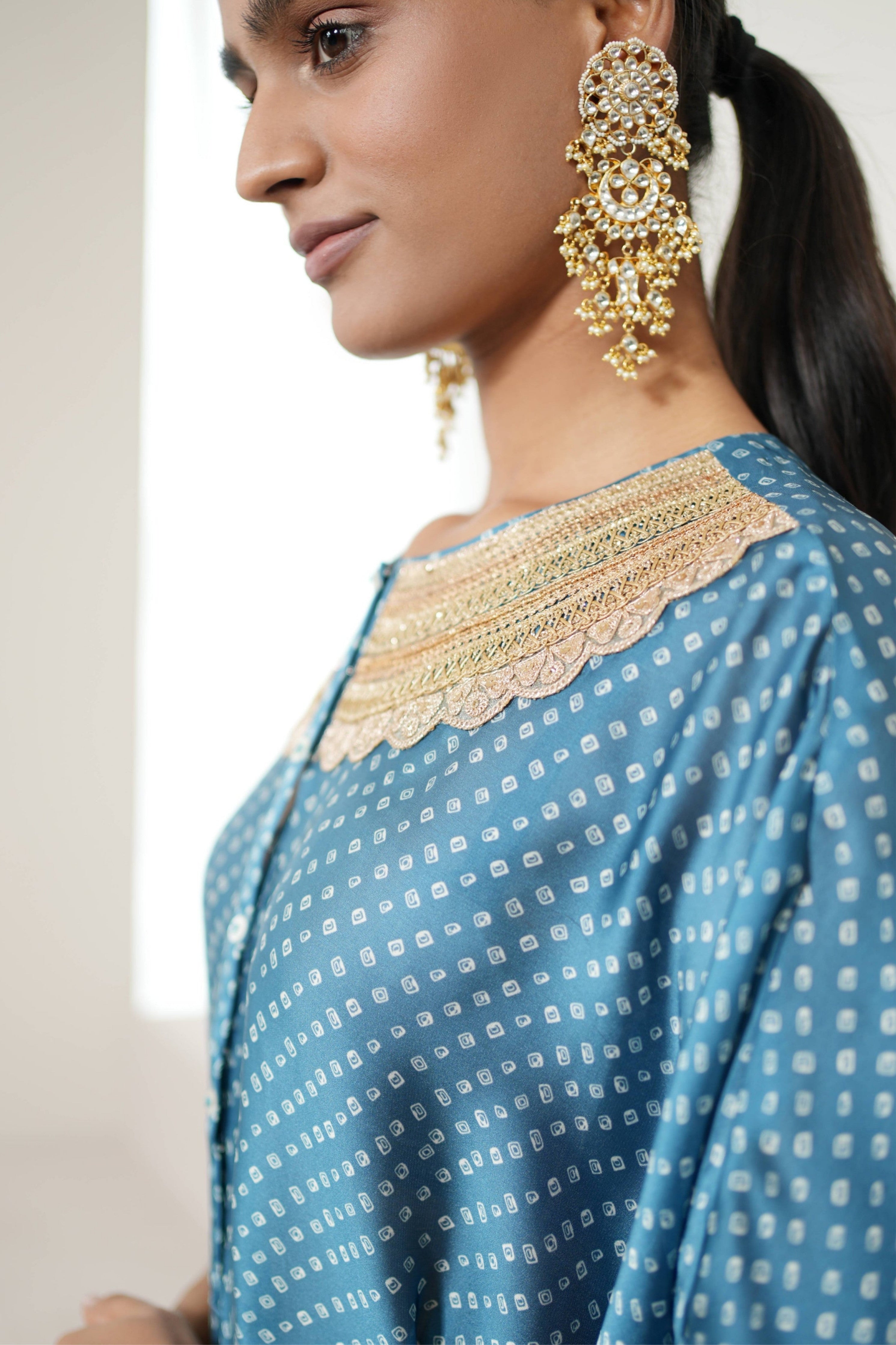 Teal Blue Kaftan