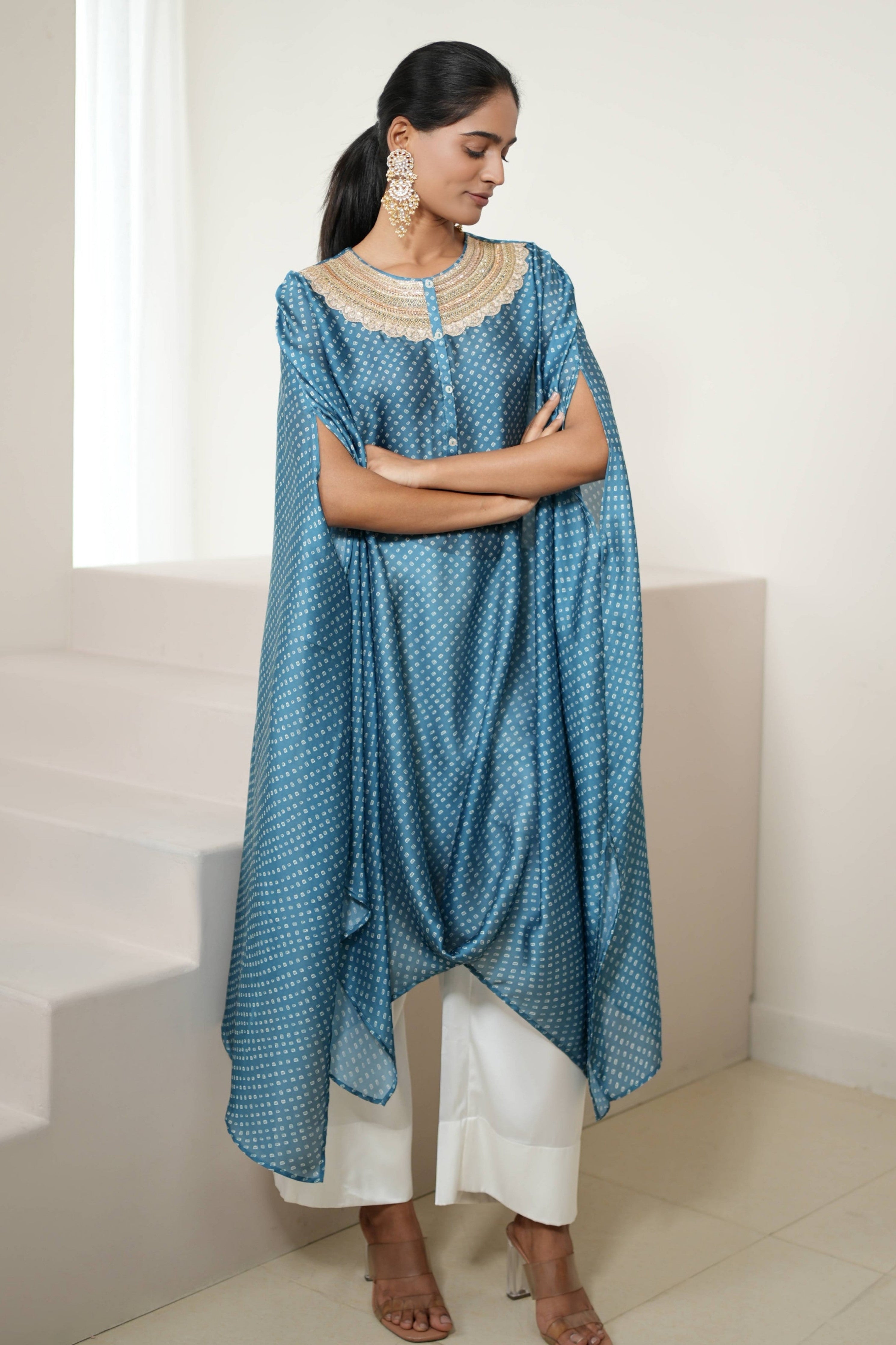 Teal Blue Kaftan