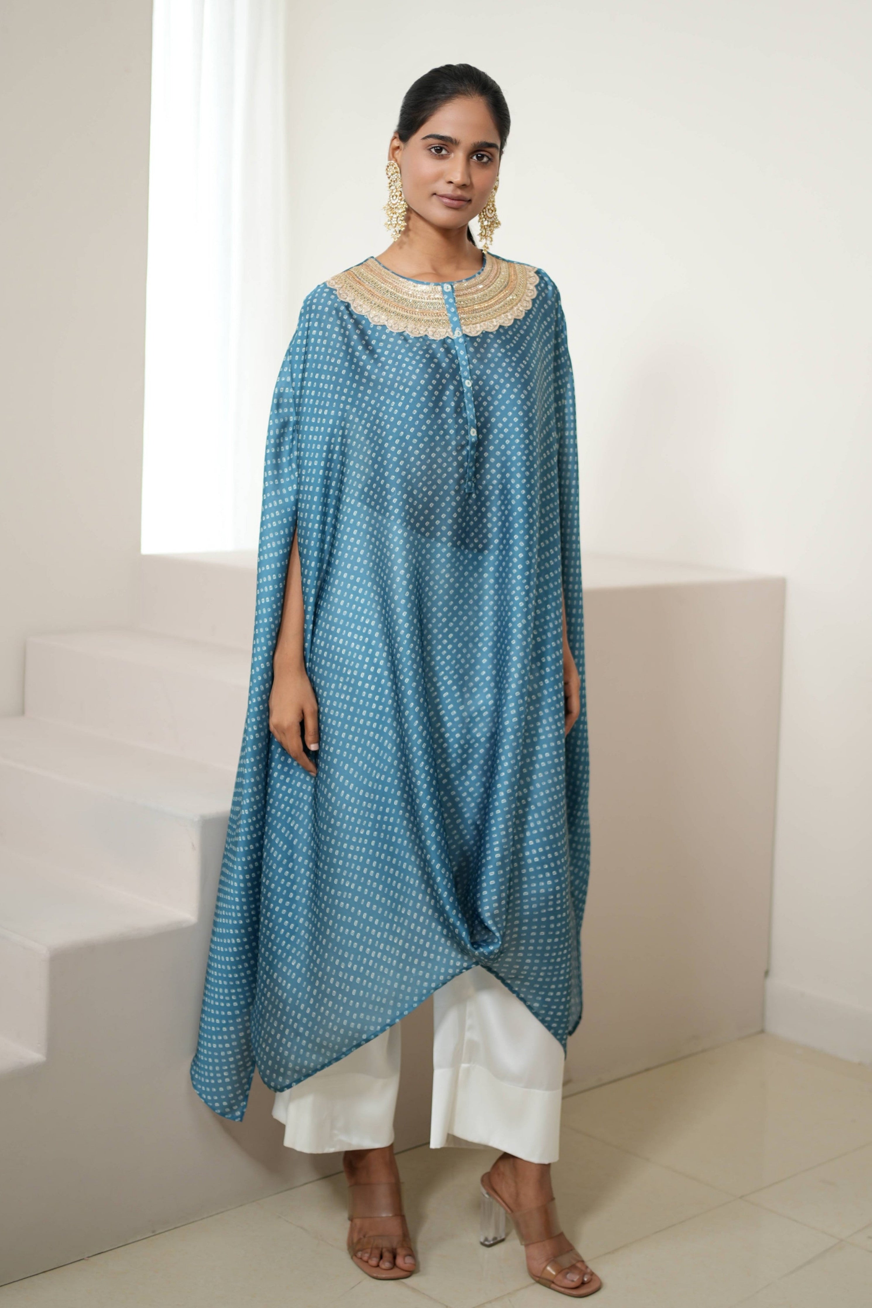 Teal Blue Kaftan