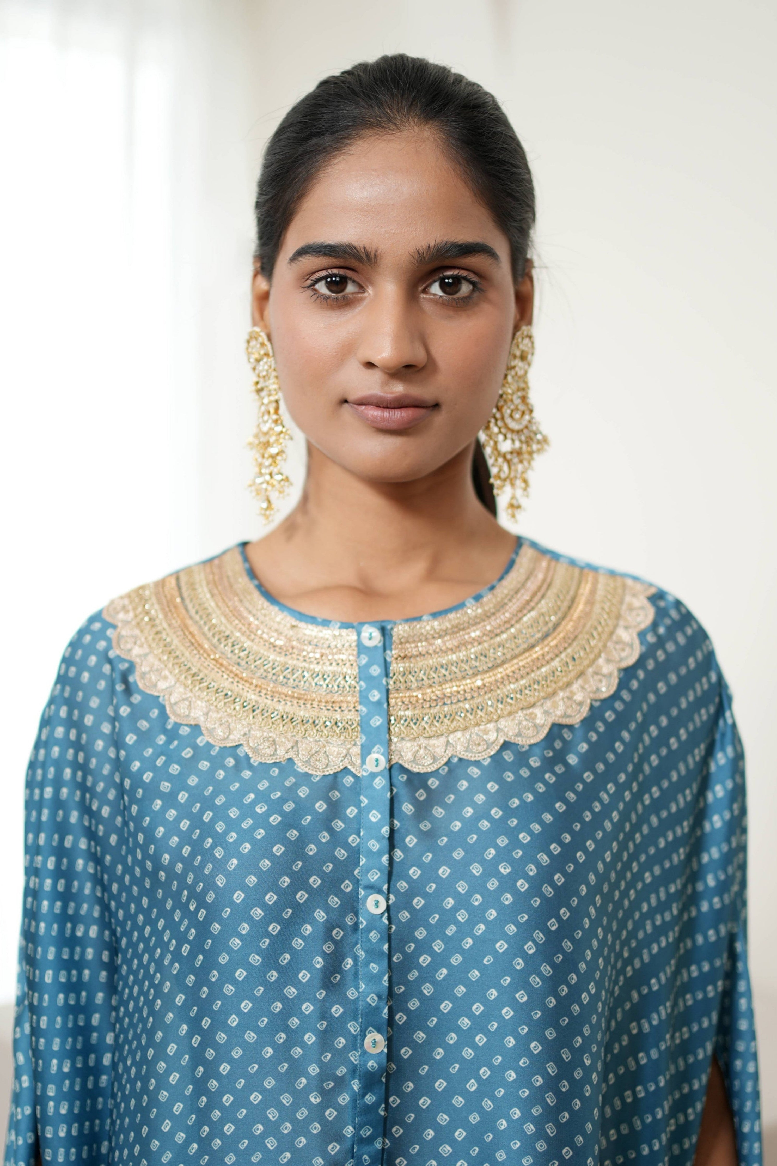 Teal Blue Kaftan
