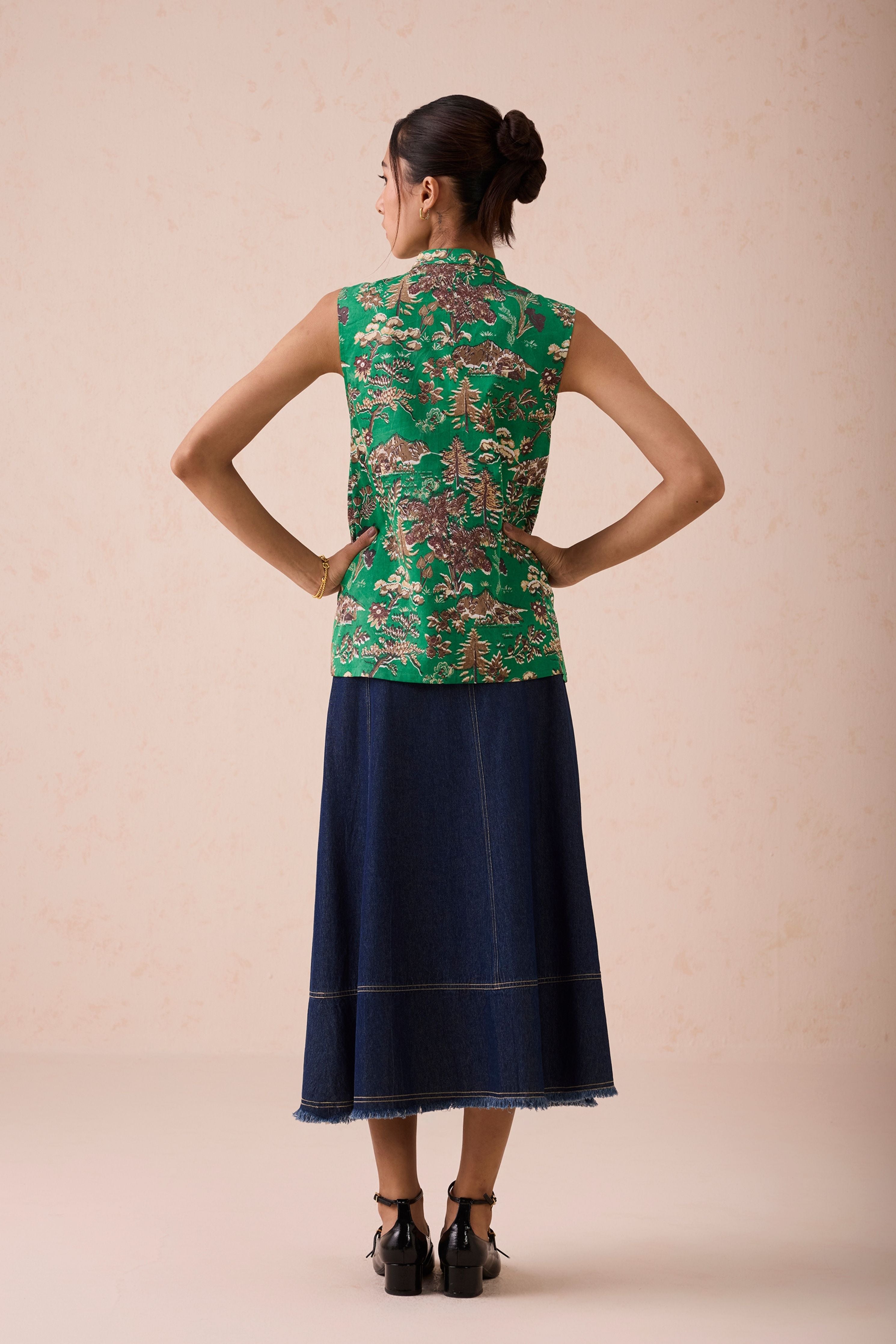 The Evergreen Luck Tencel Cheongsam Blouse