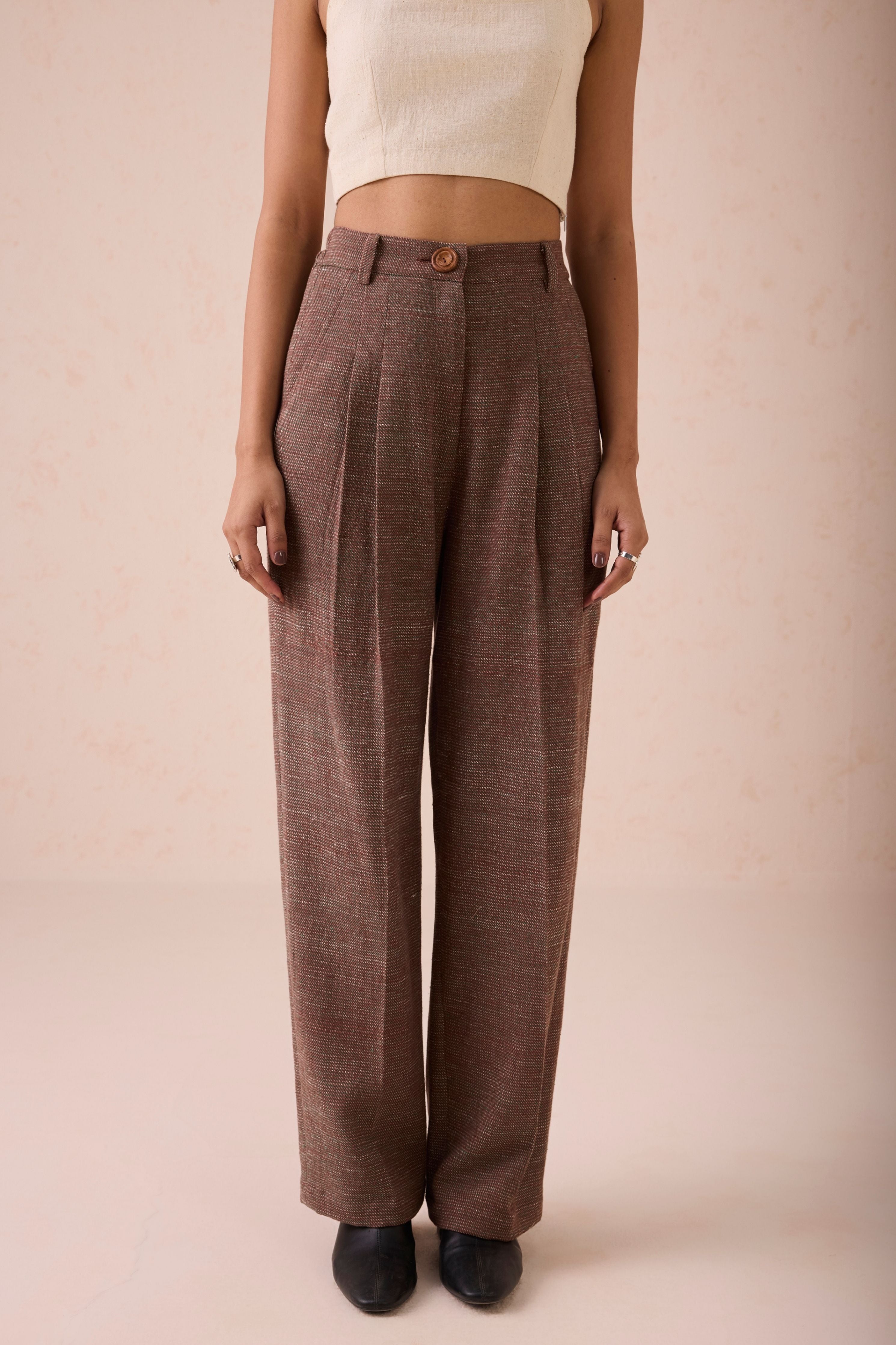 The Hazel Sun Handspun Handwoven Organic Cotton Trousers