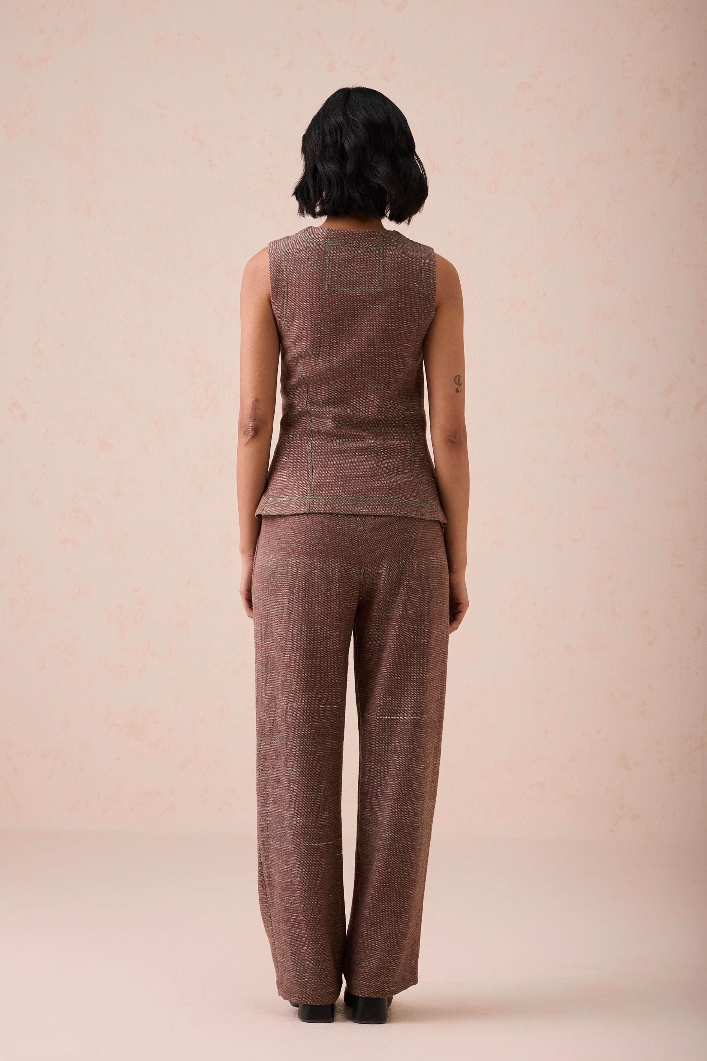 The Hazel Sun Handspun Handwoven Organic Cotton Waistcoat