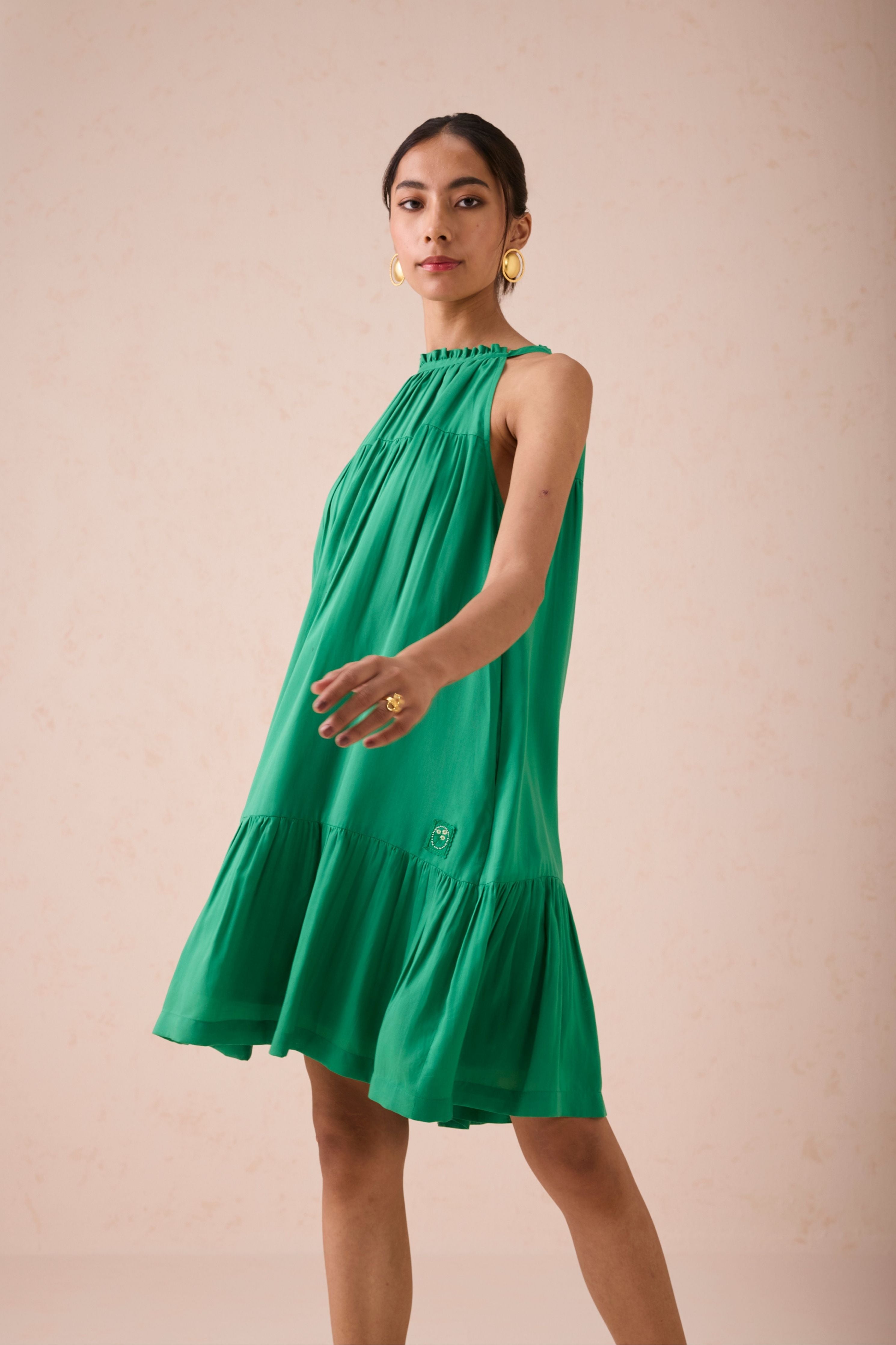The Holiday Halter Neck Lyocell Dress