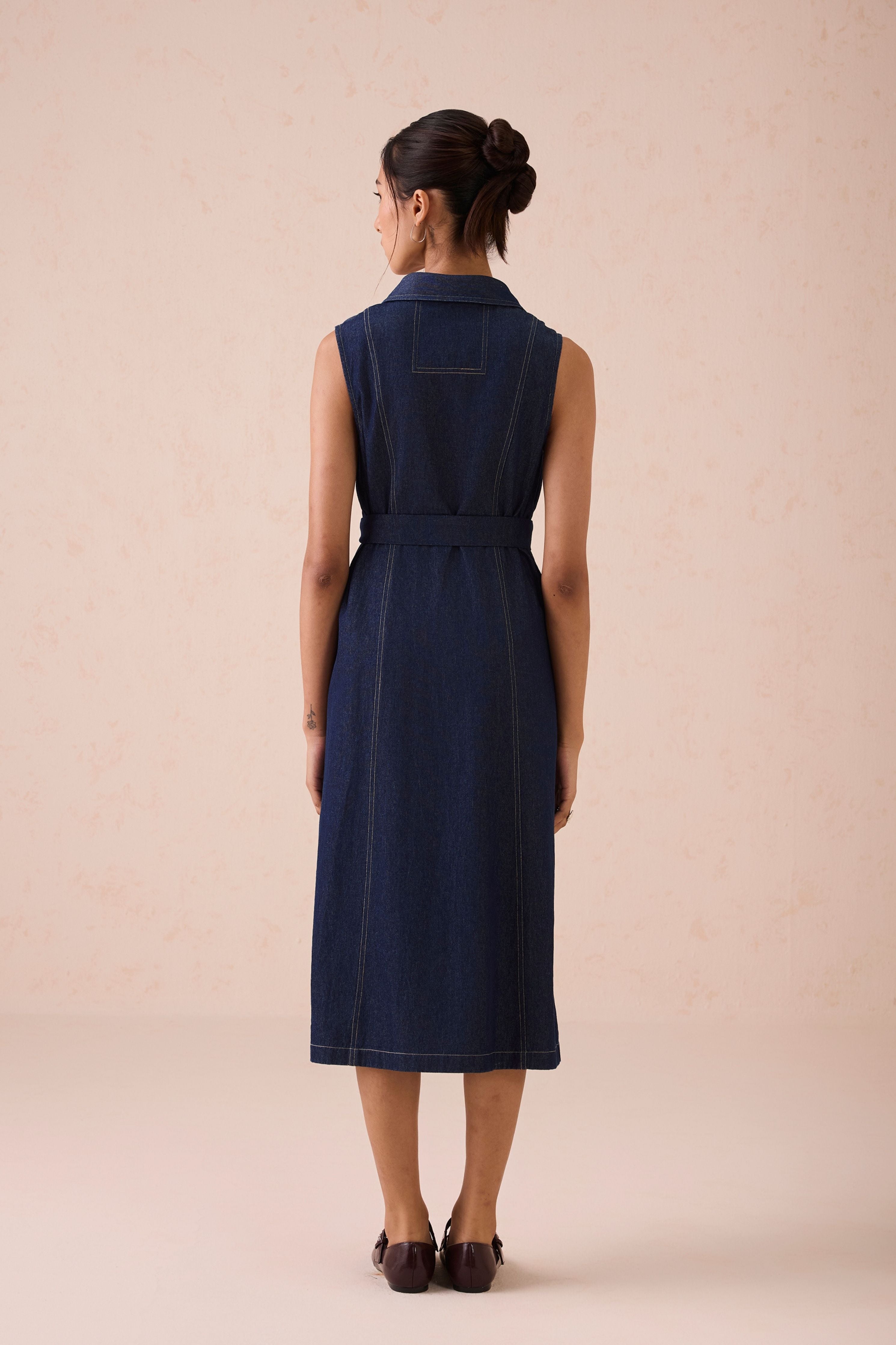 The Sunrise Denim Midi Dress