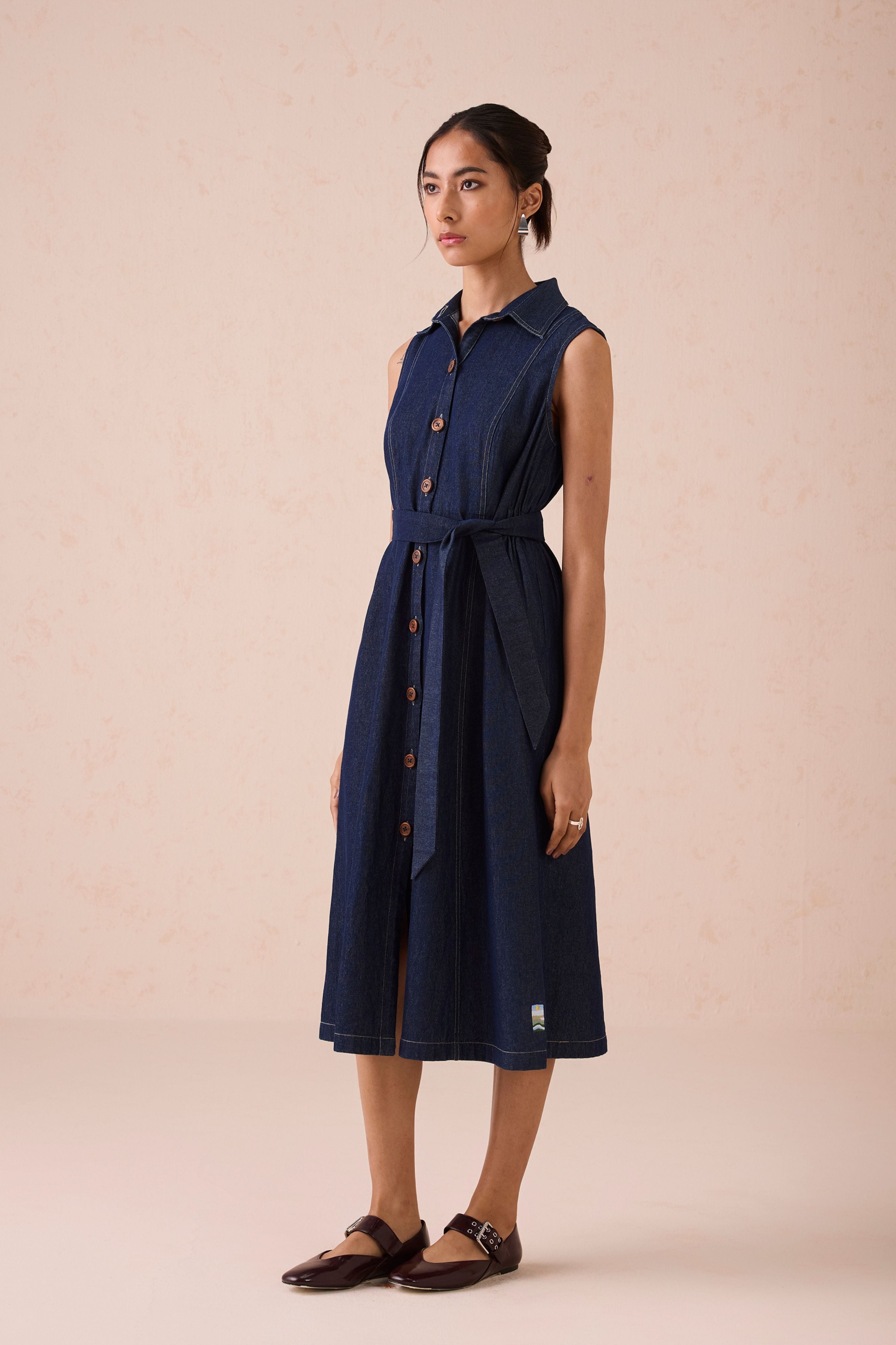 The Sunrise Denim Midi Dress
