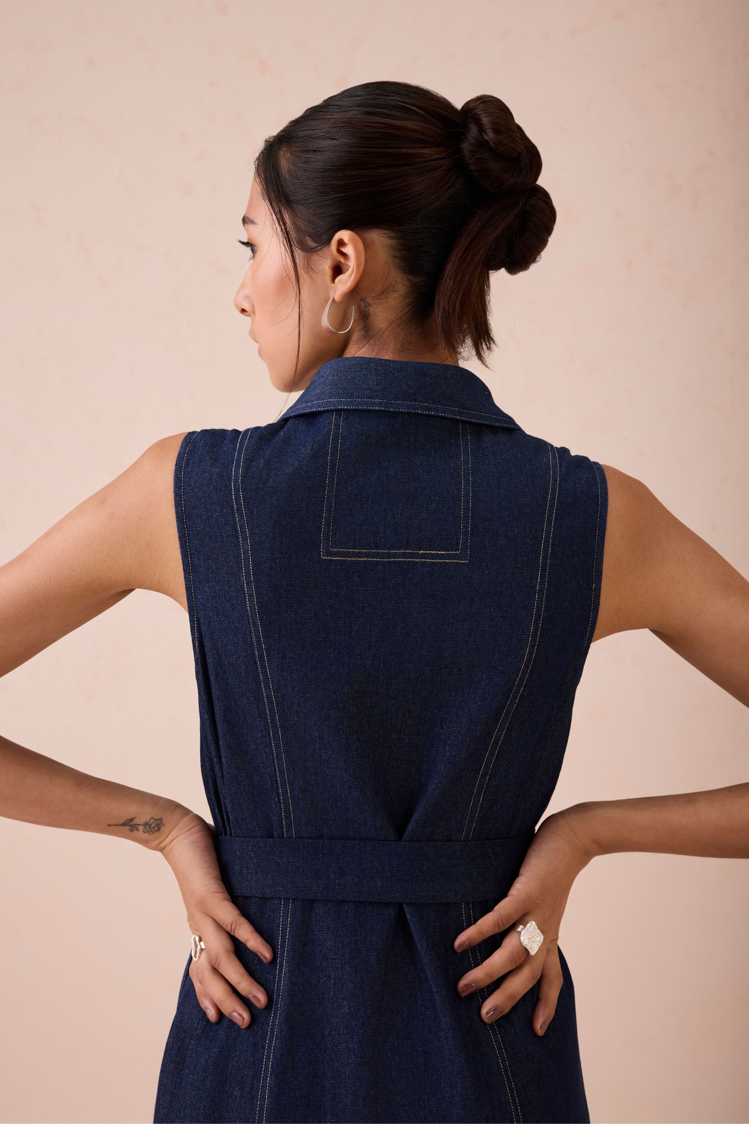 The Sunrise Denim Midi Dress