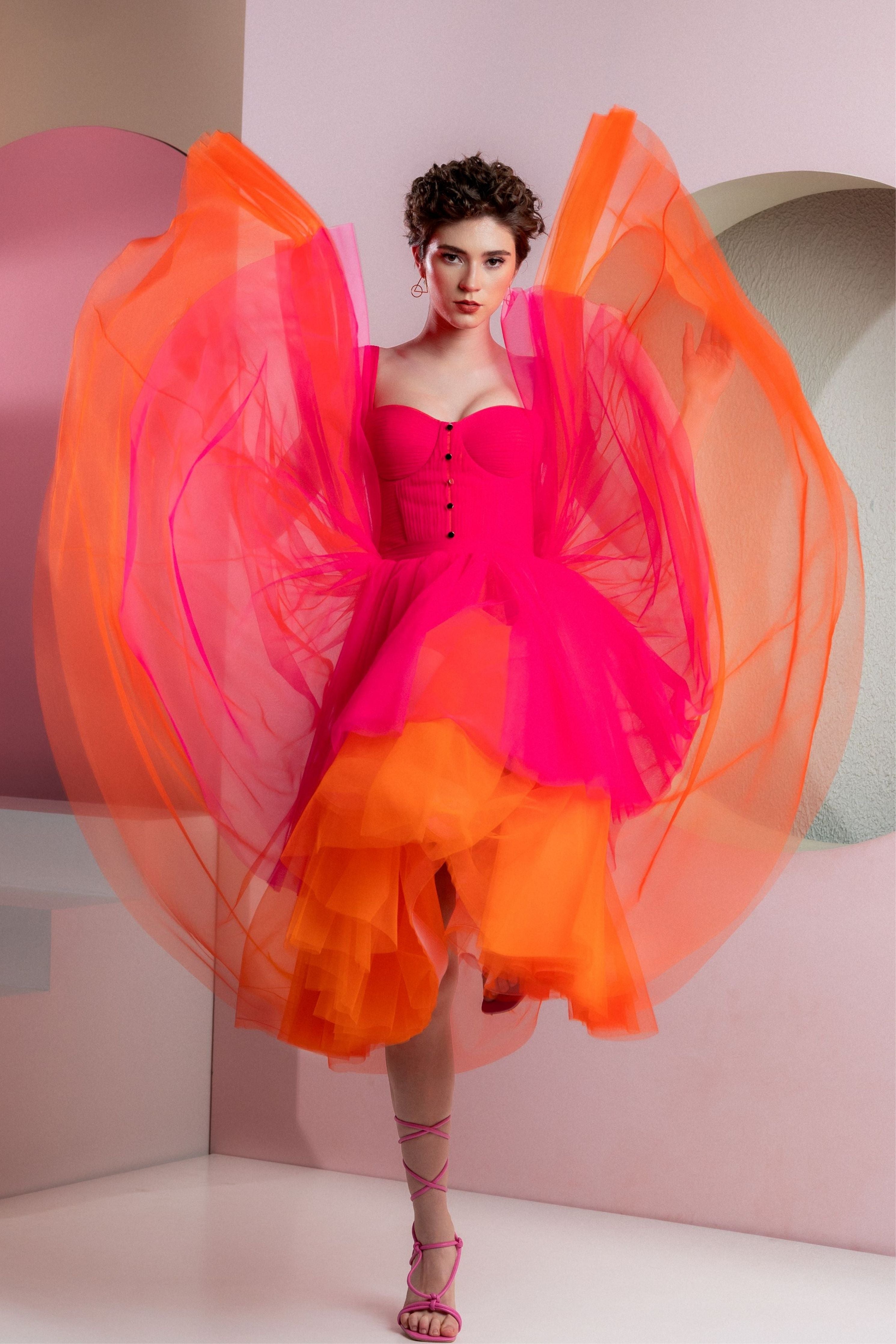 Thea Pink Fusion Dress