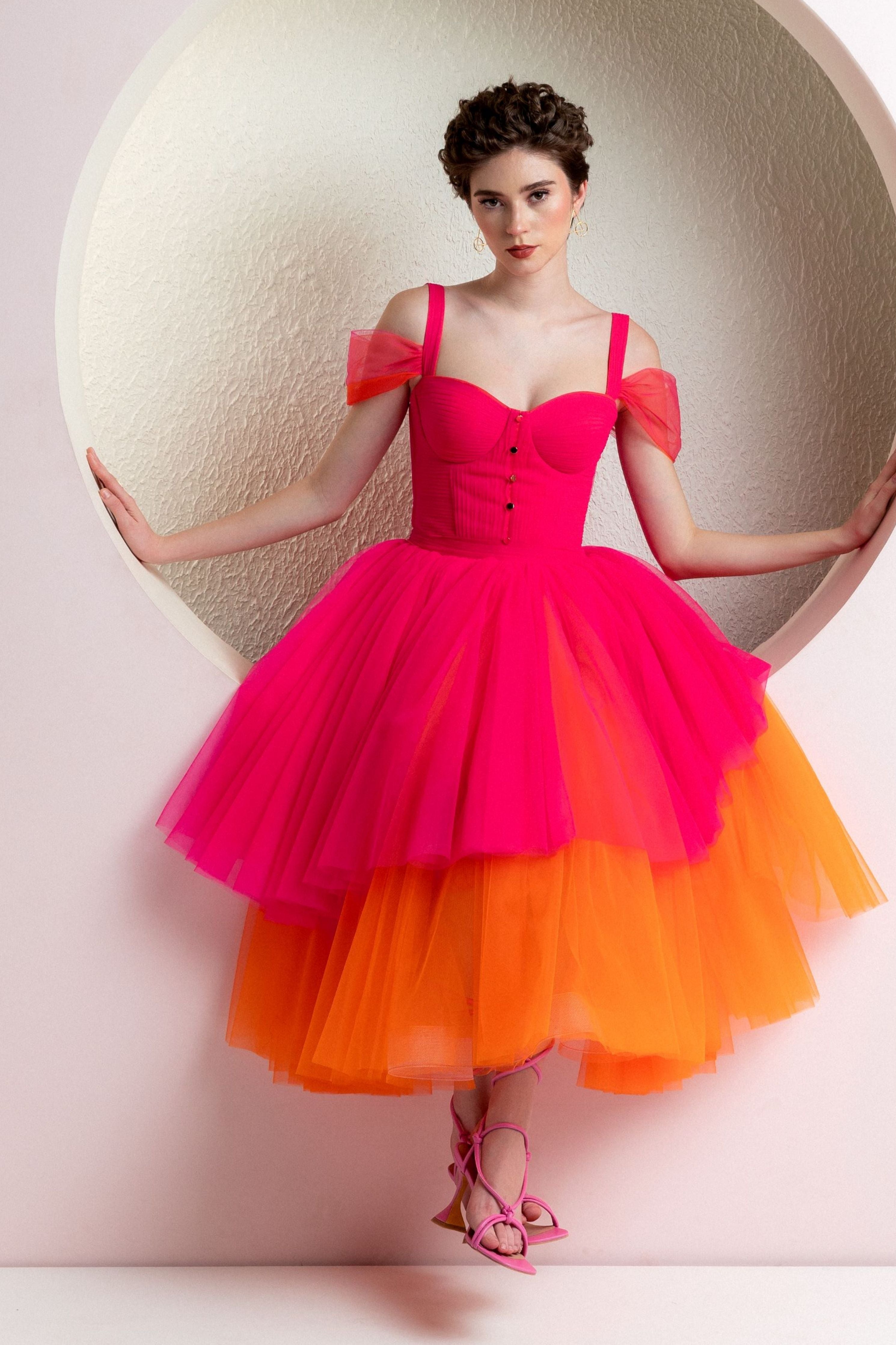 Thea Pink Fusion Dress