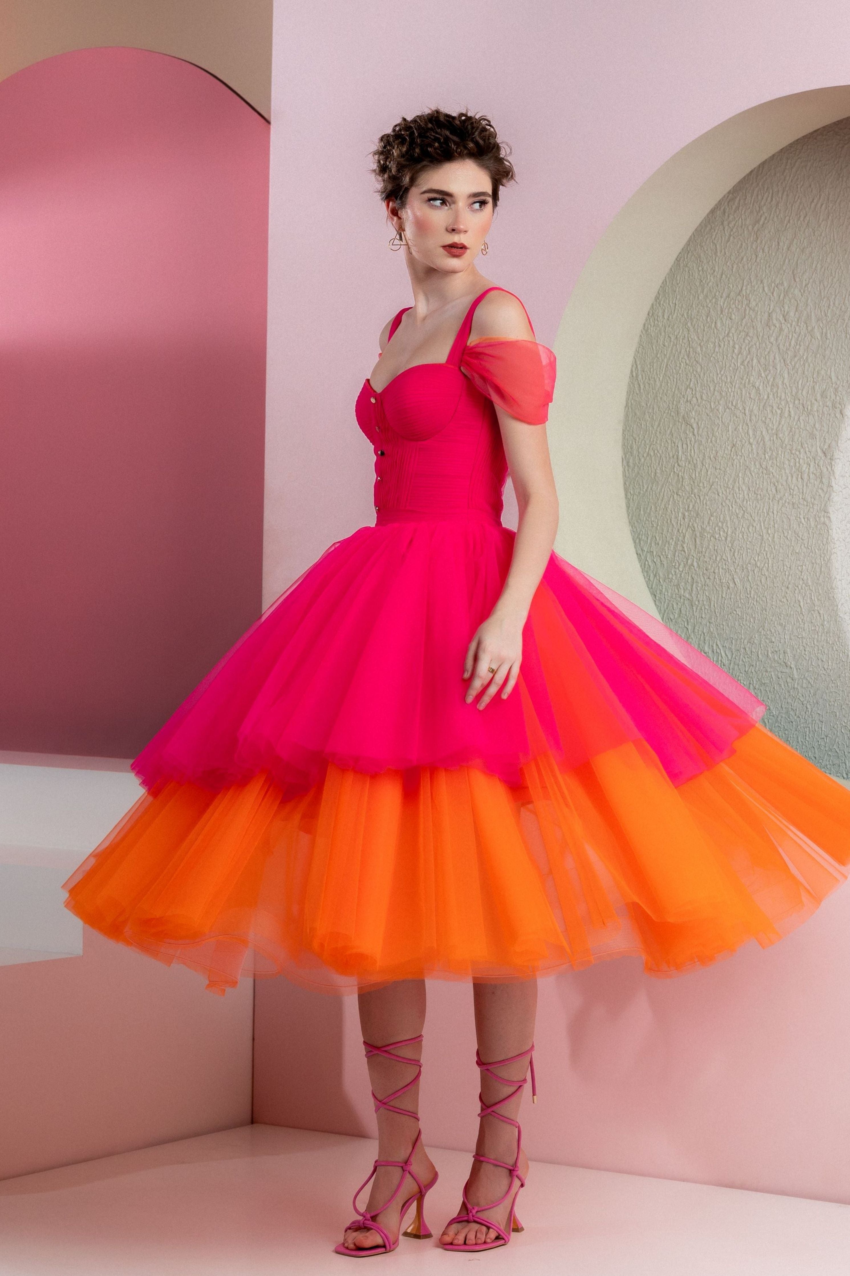 Thea Pink Fusion Dress
