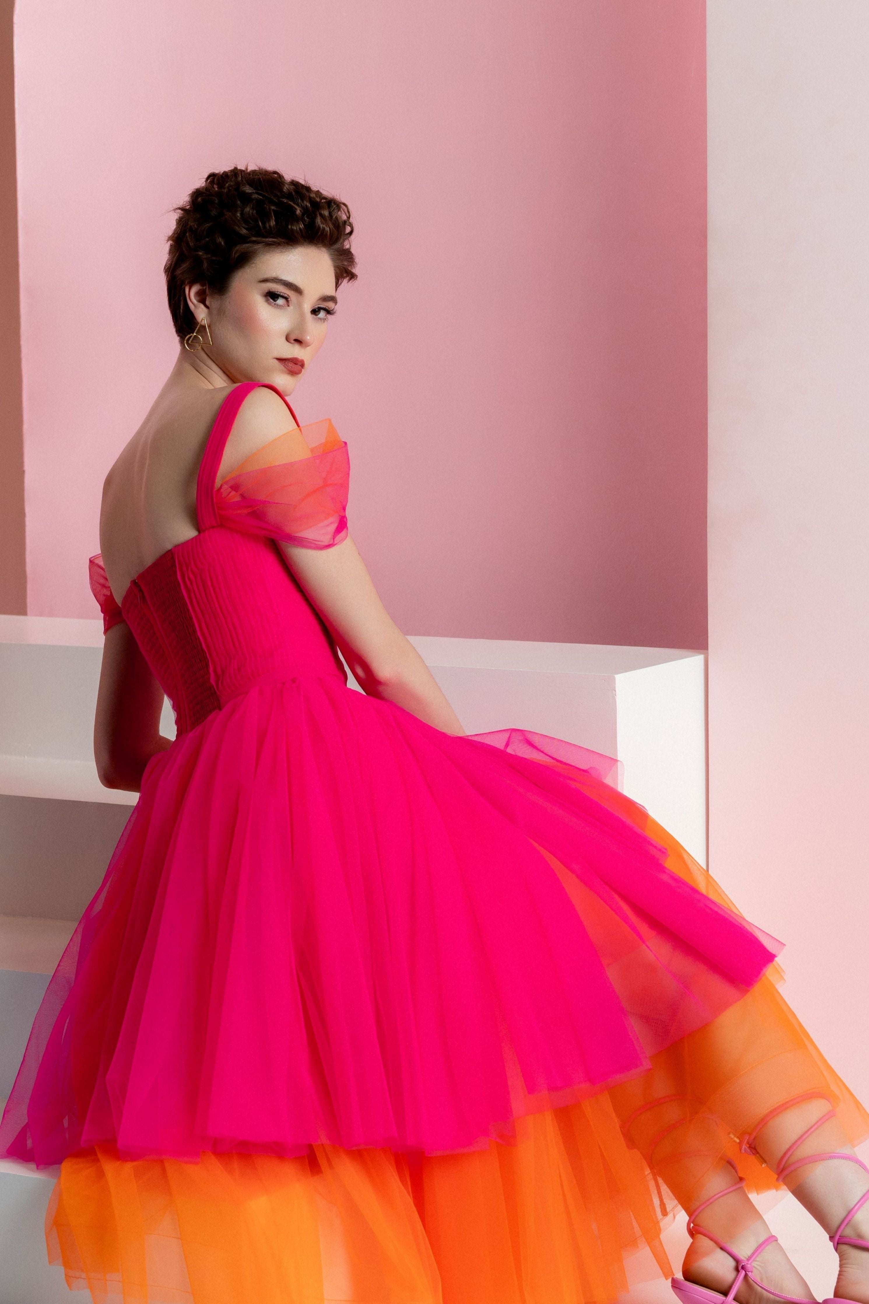 Thea Pink Fusion Dress