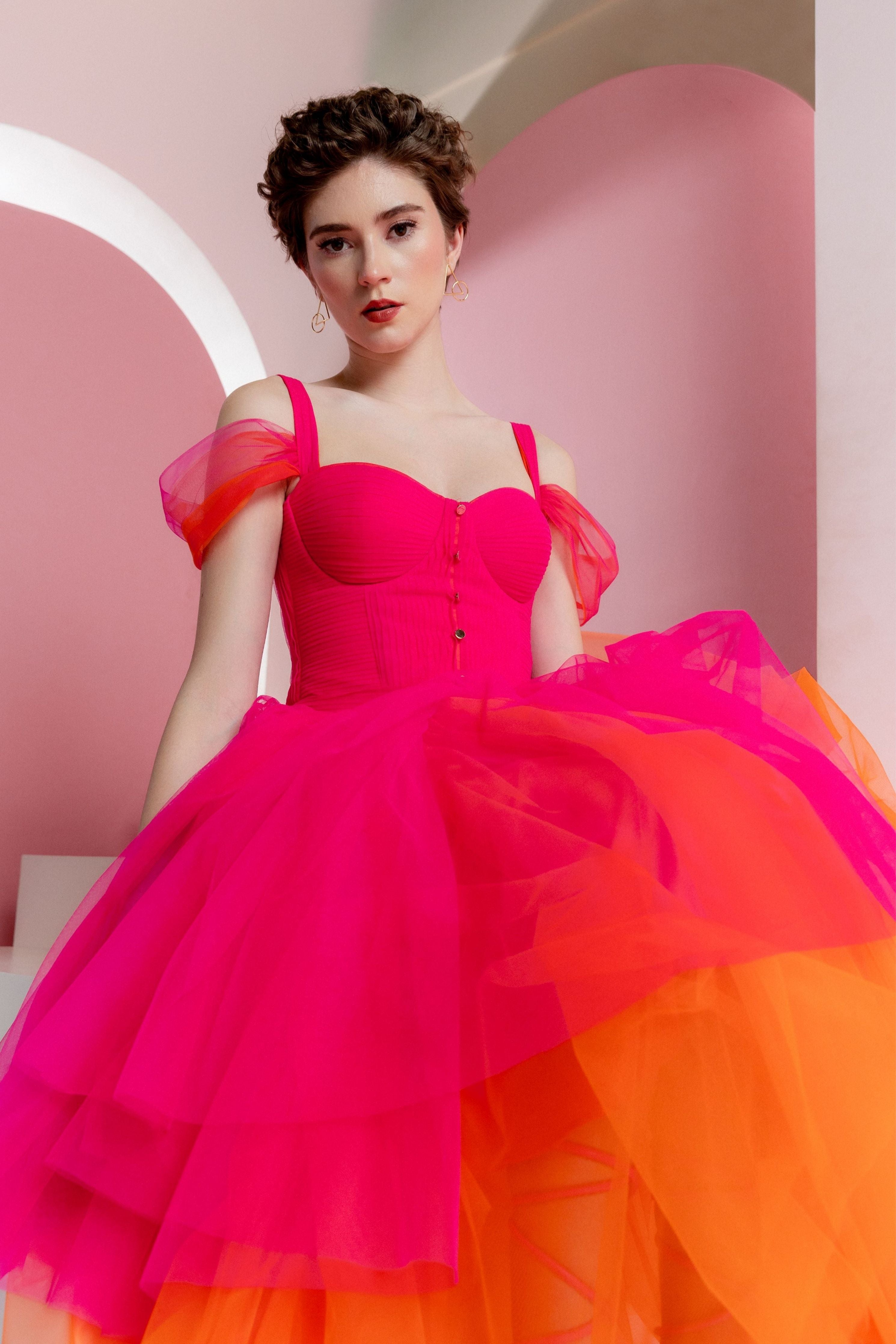 Thea Pink Fusion Dress