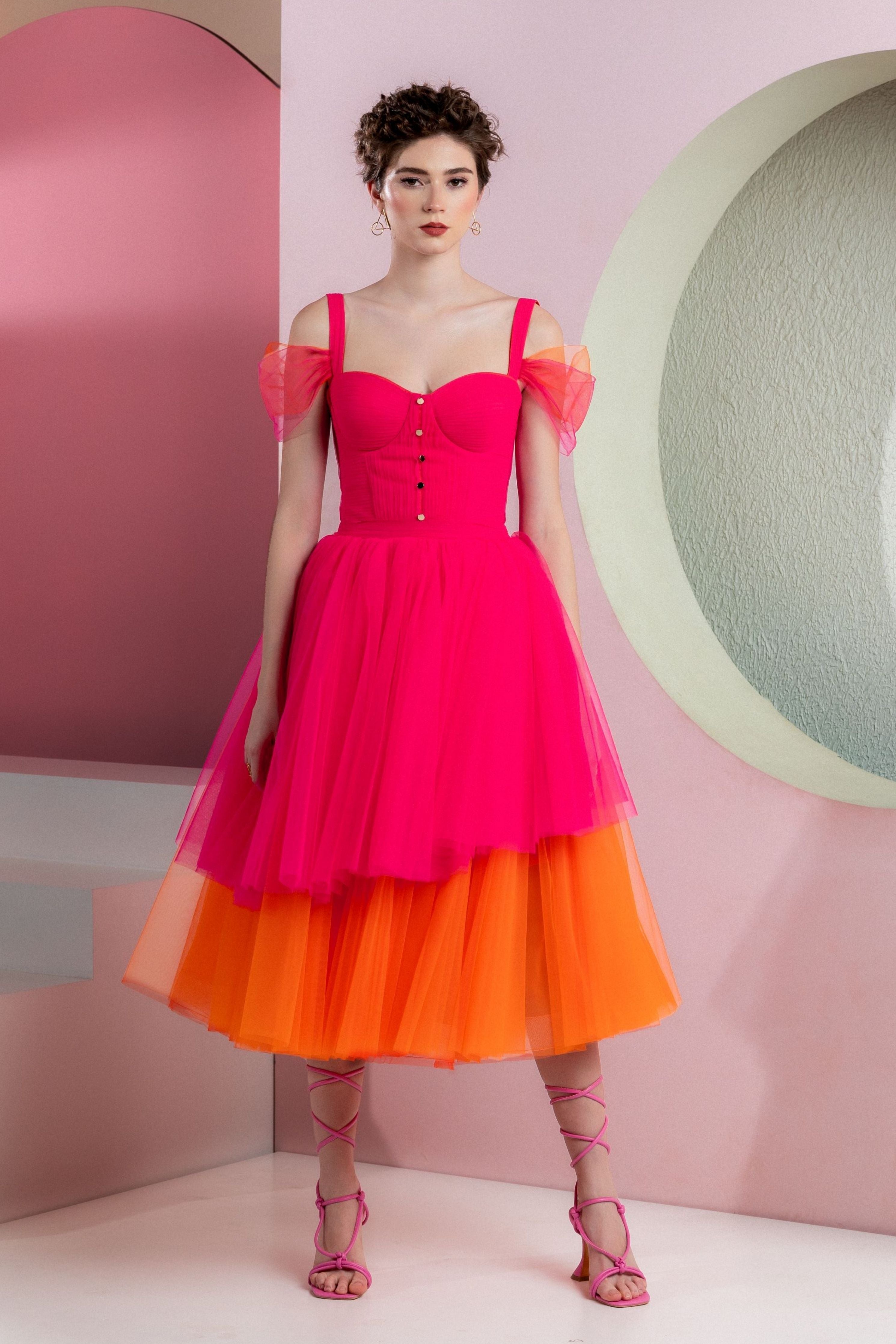 Thea Pink Fusion Dress