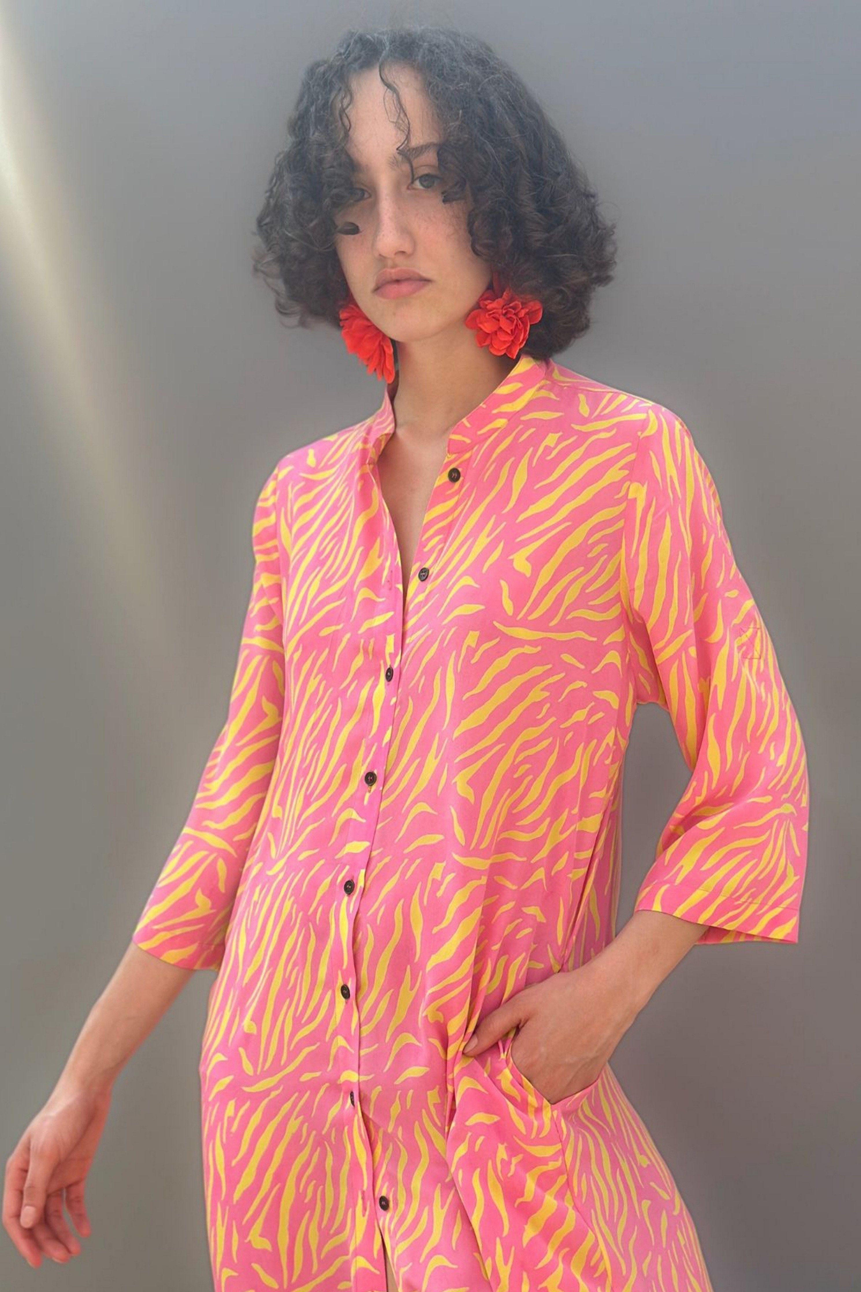 Tiger Block Print Tunic