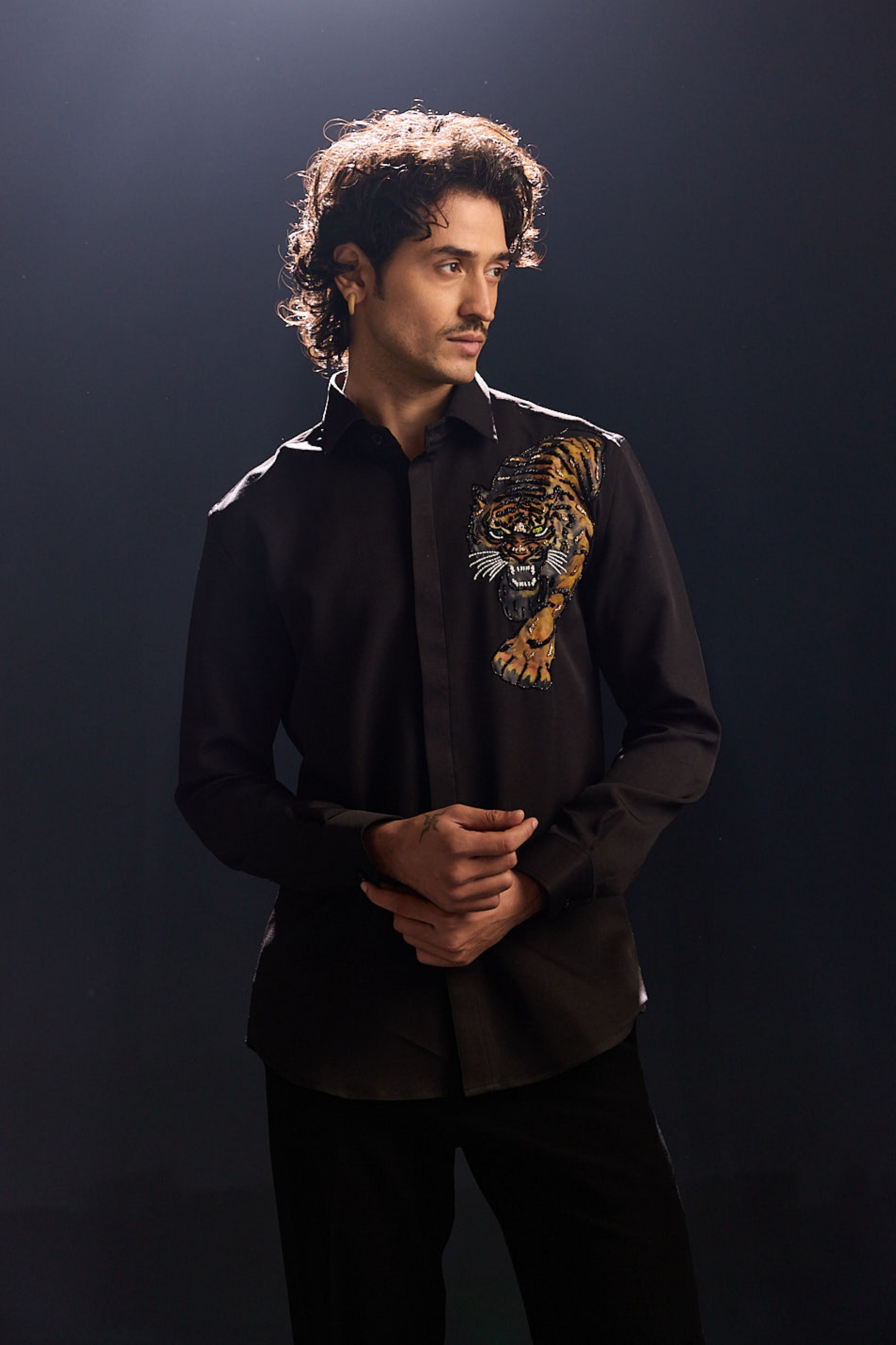 Tiger Embroidery Shirt
