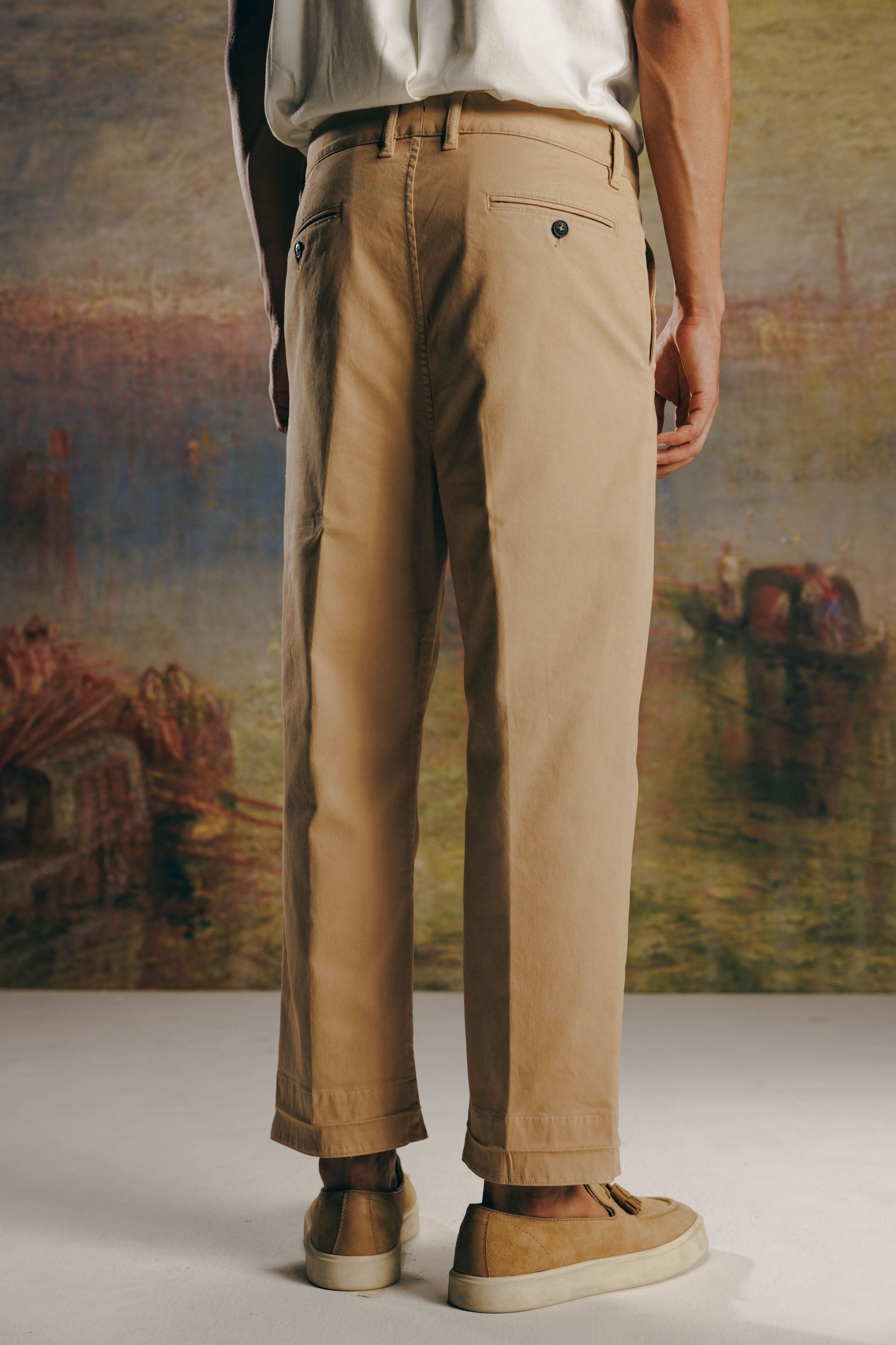 Twill Straight Trousers