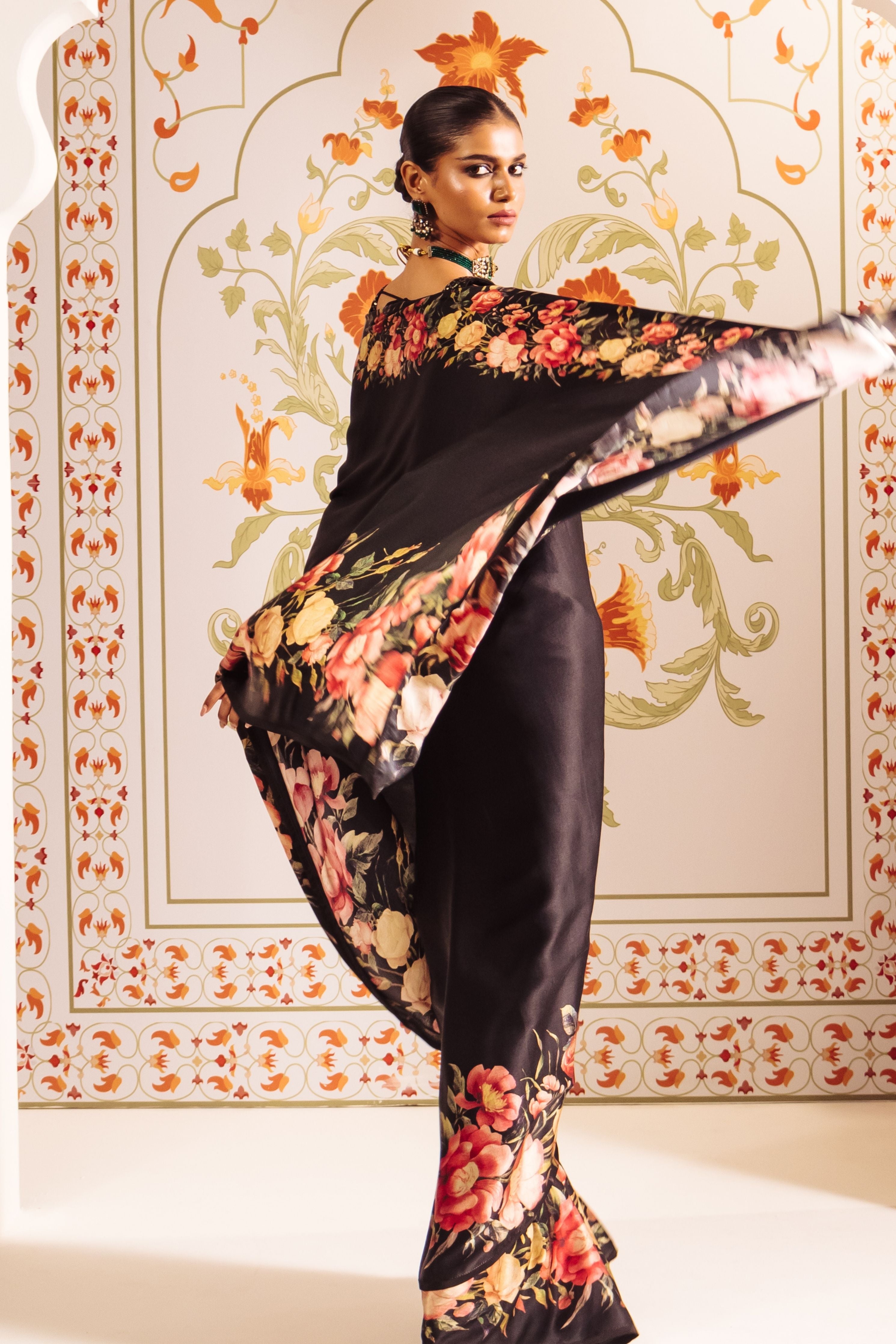 Uma Black Saree