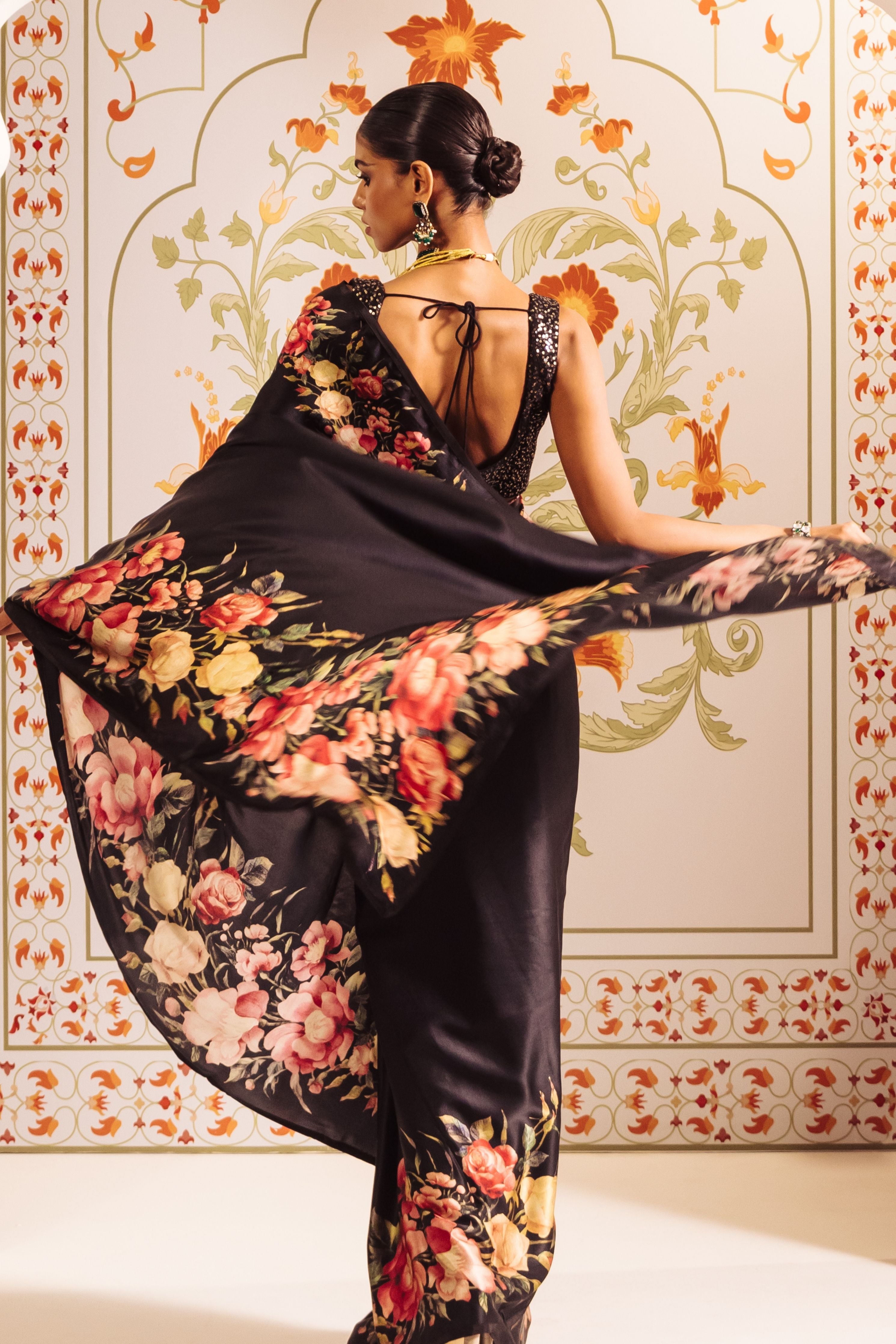 Uma Black Saree