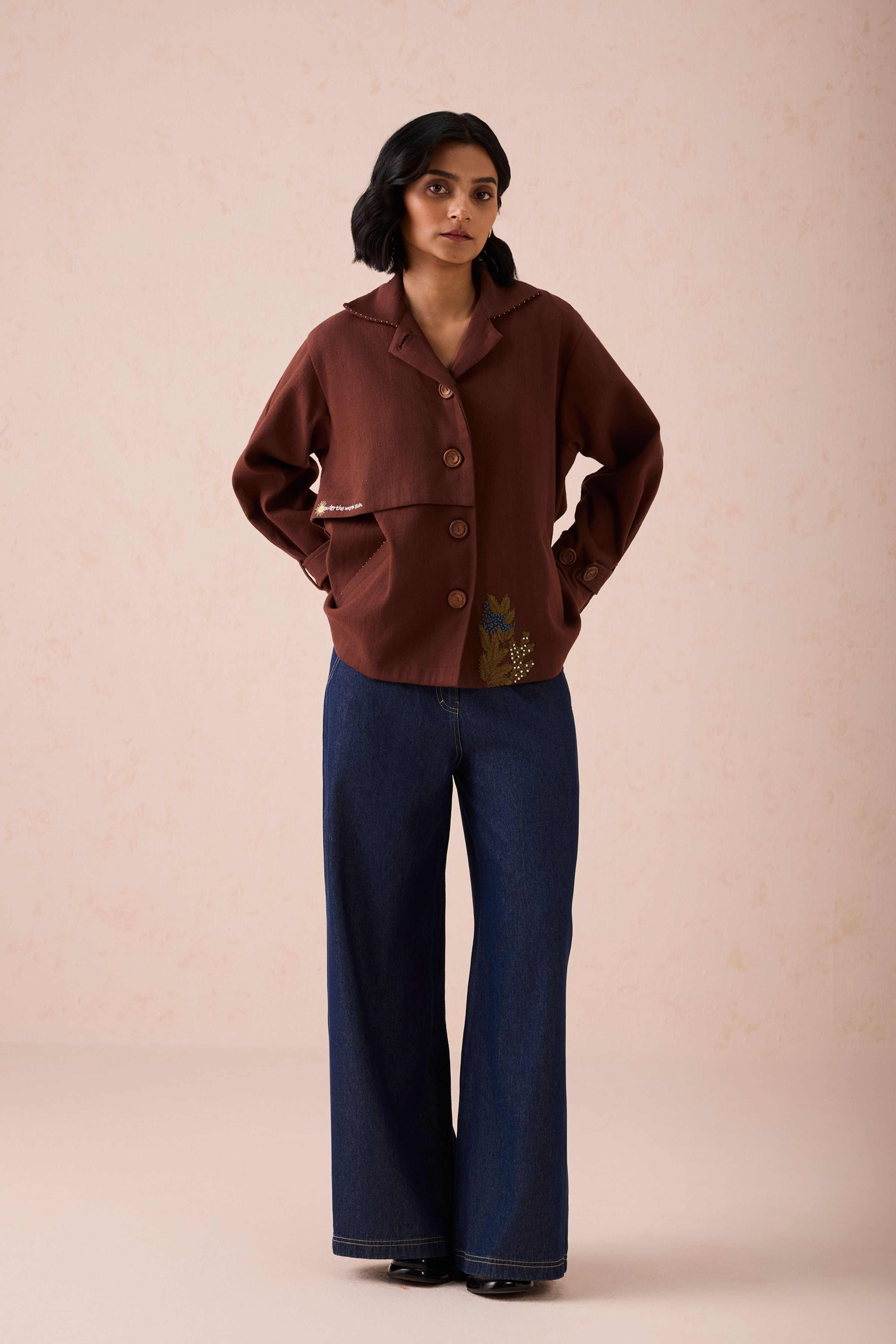 Under The Sun Handspun Handwoven Organic Cotton Trench Jacket
