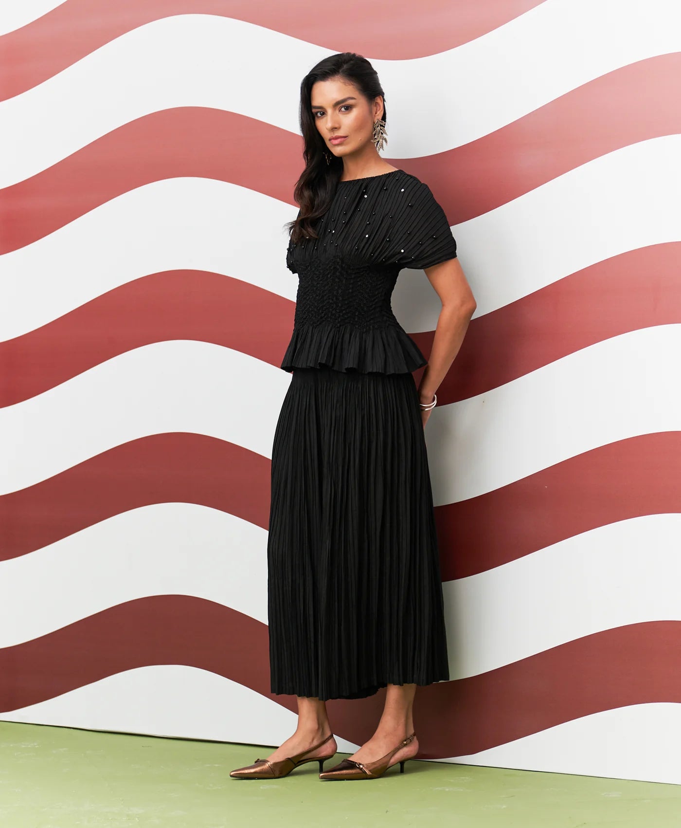 BLACK WEAVA CO-ORD SET